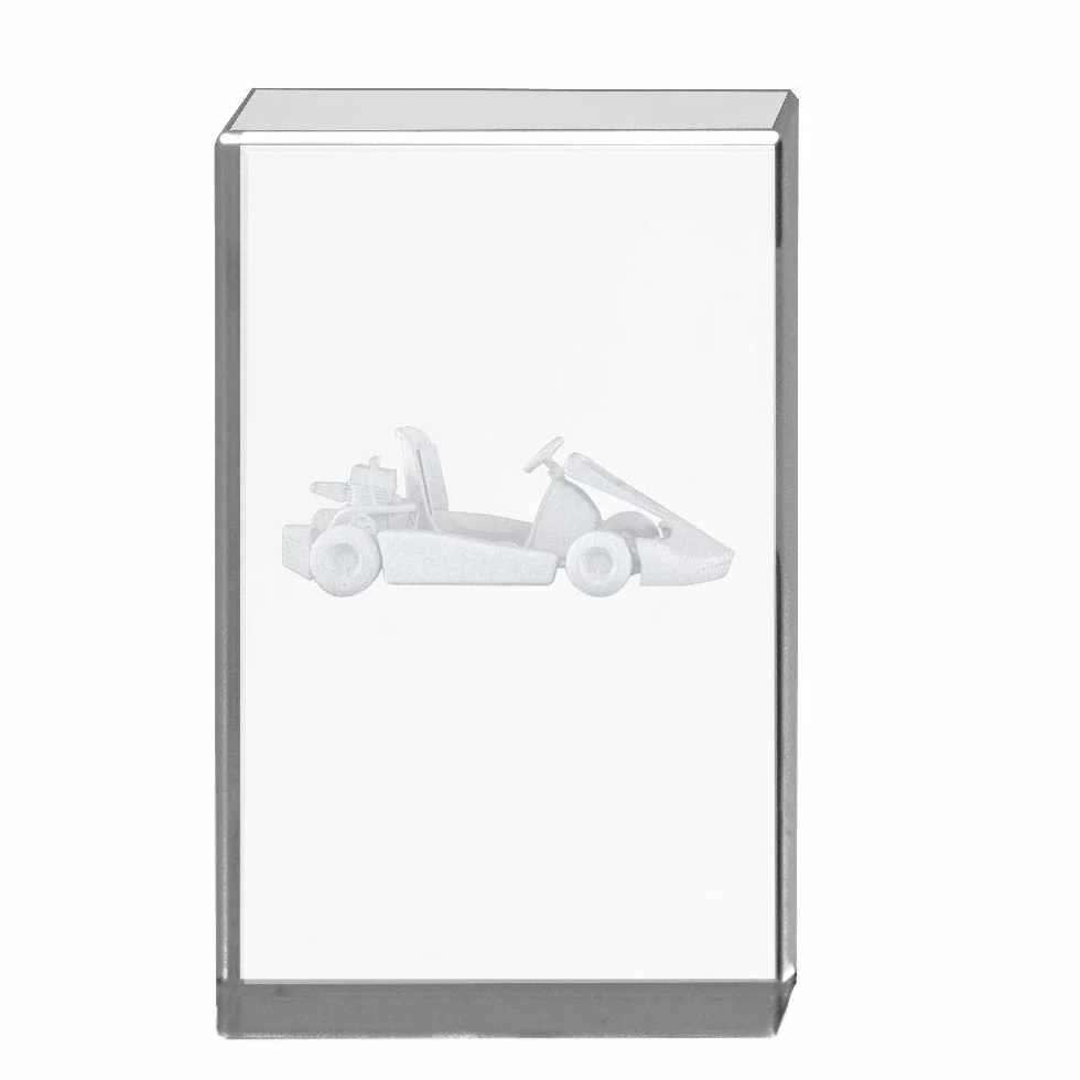 Cubo de Cristal Grabado 3D K9 10x5x5cm con Estuche