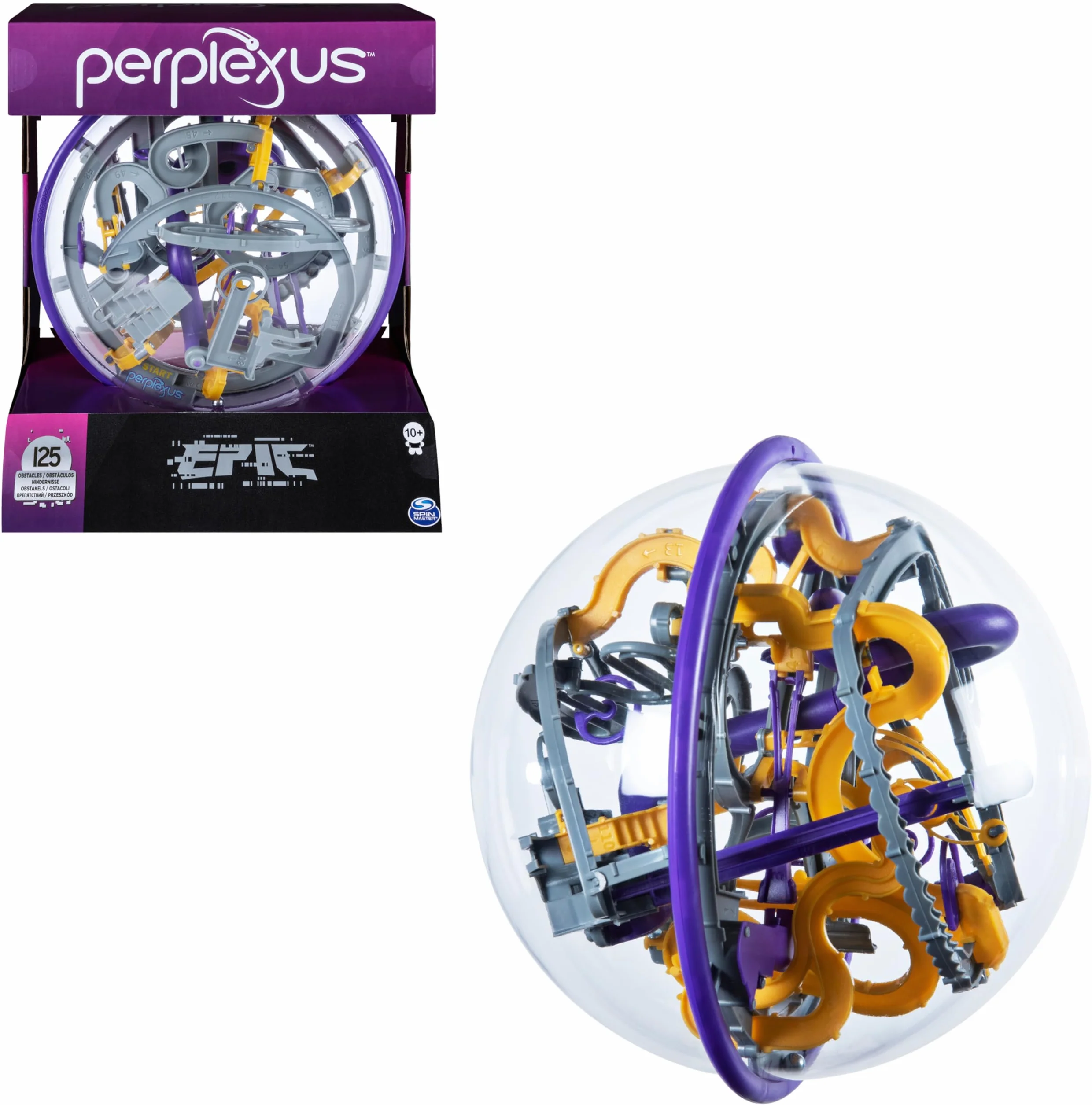 Perplexus - Rompecabezas Perplexis Epic: Bola Laberinto 3D con 125 Obstáculos - Juguetes Niños 8 Años + - Regalo Niño 8 Años +