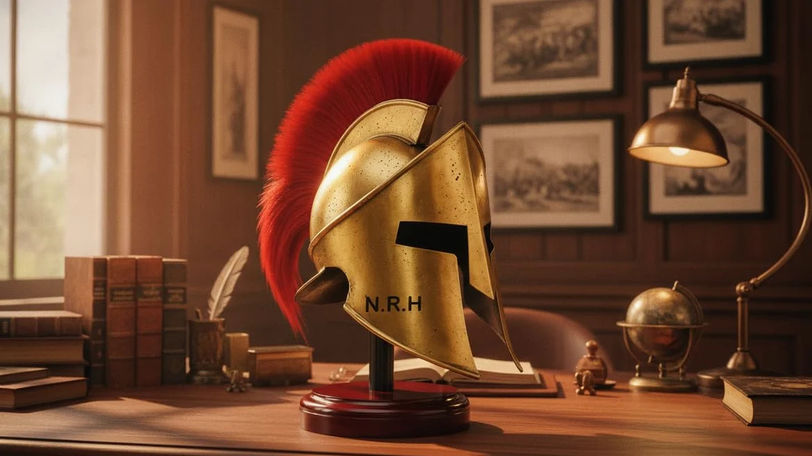 Nautical Replica Hub 300 King Leonidas - Casco de armadura (espartano), color rojo