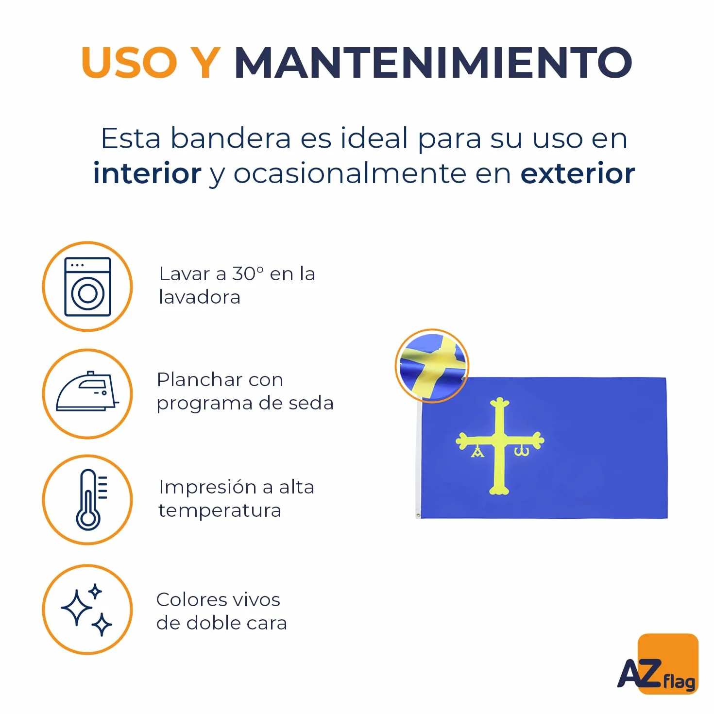 AZ FLAG Bandera Del Principado de Asturias 150 x 90 cm