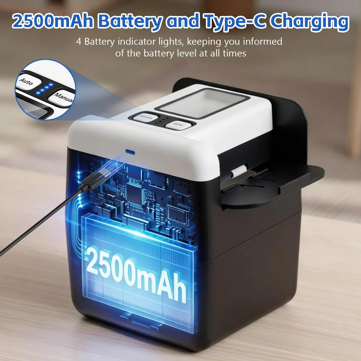 Barajador de Cartas Automático, Mezclador de Cartas Recargable, Card Shuffler Eléctrico con Batería de 2500 mAh, Barajeadora Automática con Aleta Trasera Ajustable, para Diferentes Tamaños de Carta