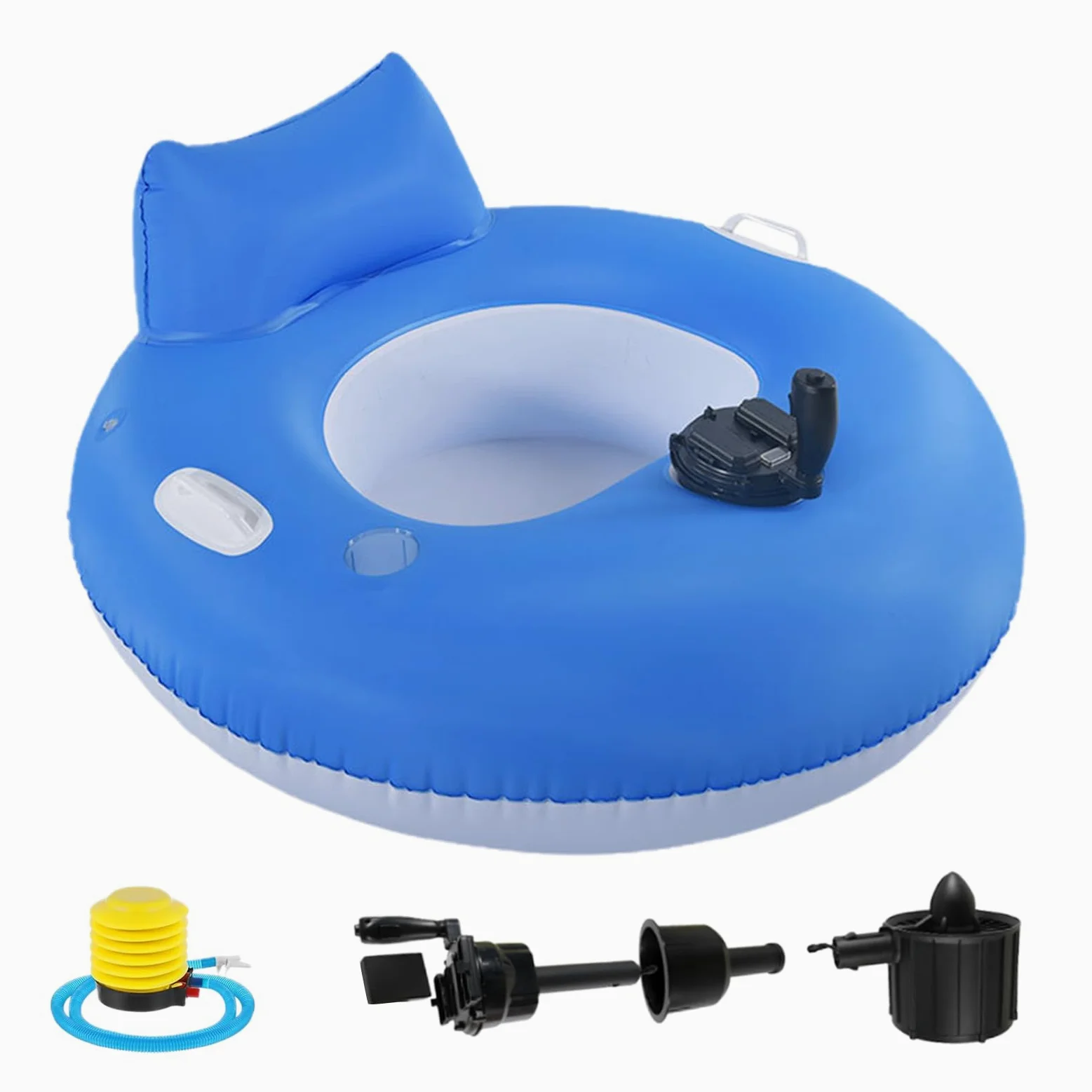 Flotadores de piscina motorizados – Plataforma flotante inflable para la relajación – Colchón flotante de descanso cómodo para río, lago, playa de verano para mujeres y hombres, bronceado, relajación