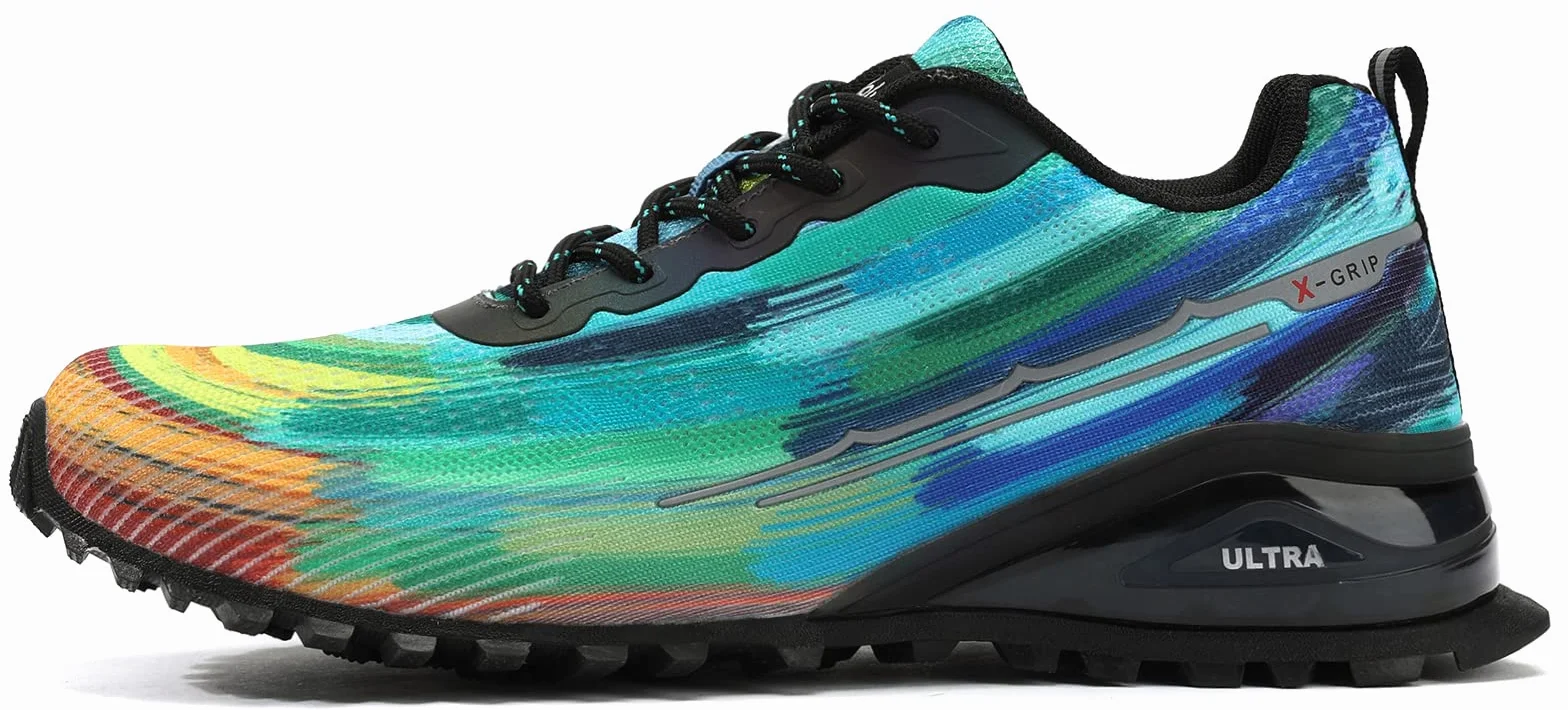 Kricely Zapatillas de Trail Running Hombre Antideslizantes Transpirables Senderismo Trekking