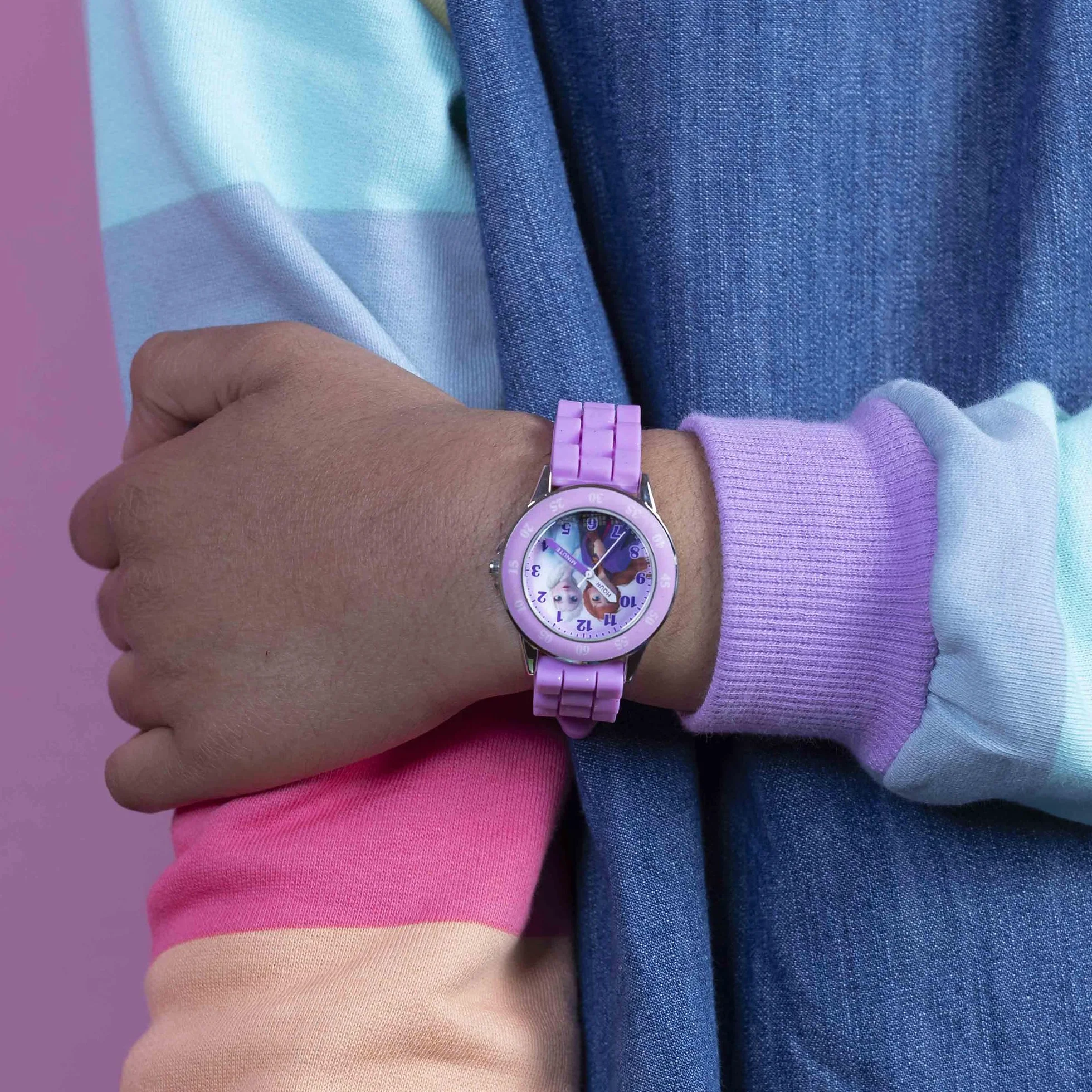 Disney Frozen FZN9505 Reloj Analógico de Cuarzo para Niña con Correa de Silicona