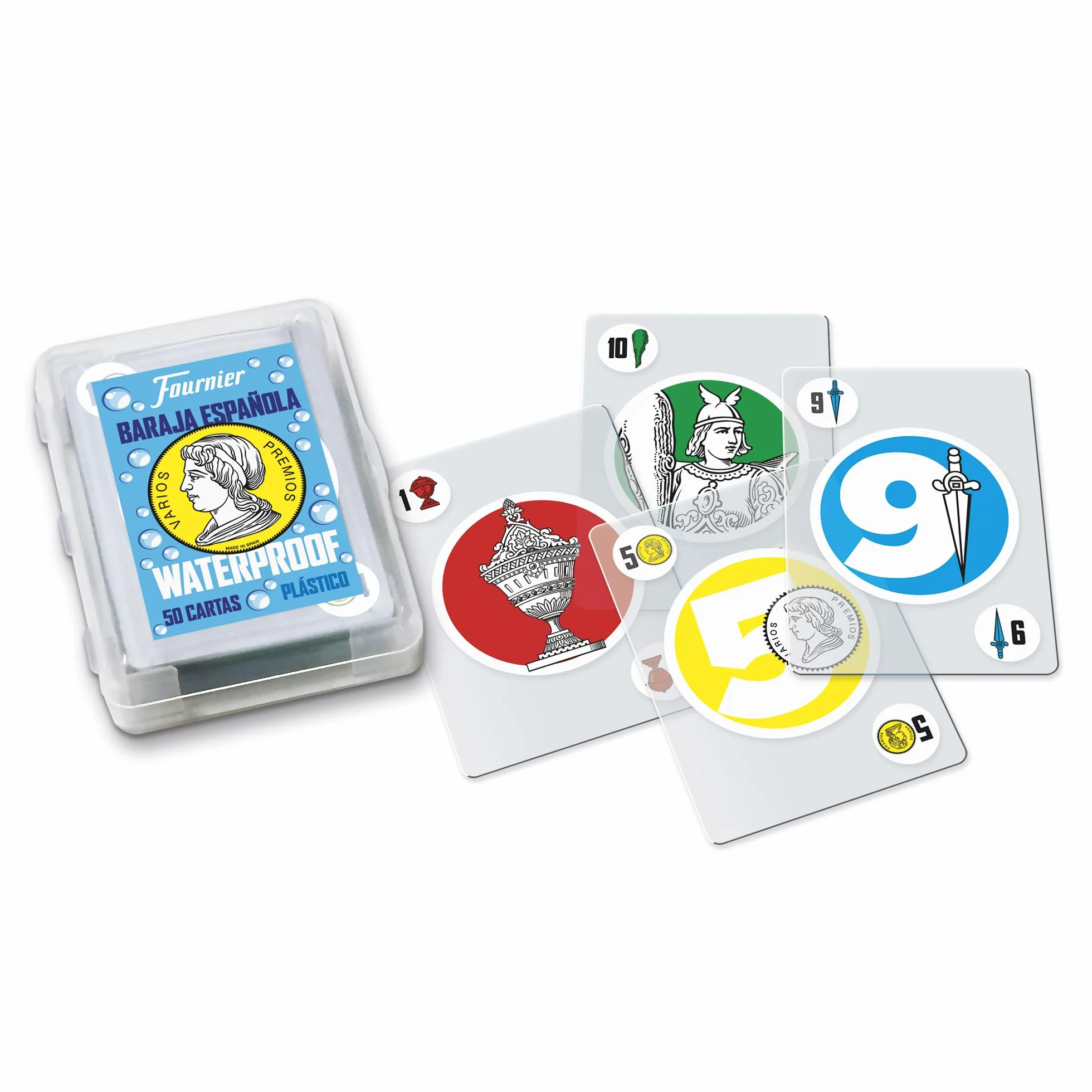 Fournier-Baraja Española de Cartas Waterproof de Plástico para piscina y playa