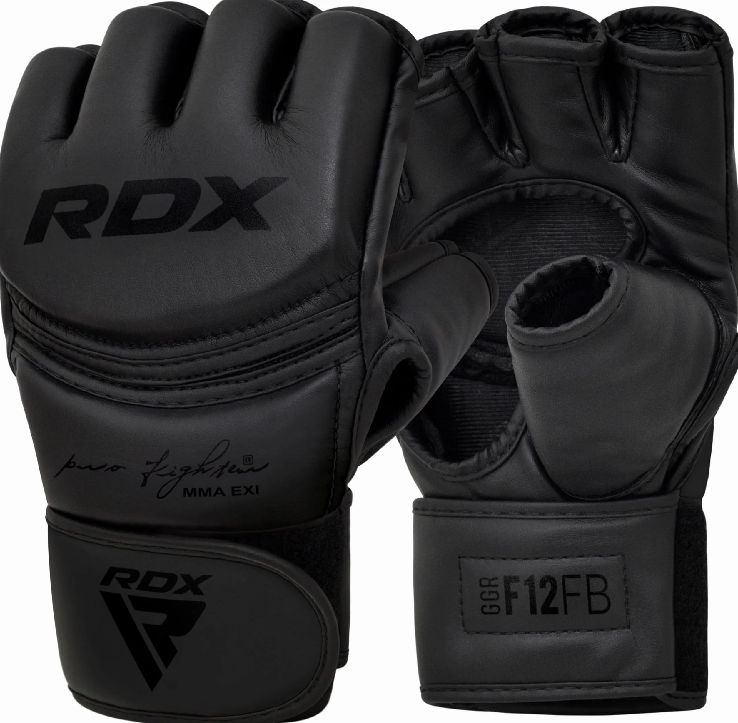 RDX Guantes MMA Cuero Maya Hide Abierto Palma Entrenamiento Sparring Kickboxing Muay Thai