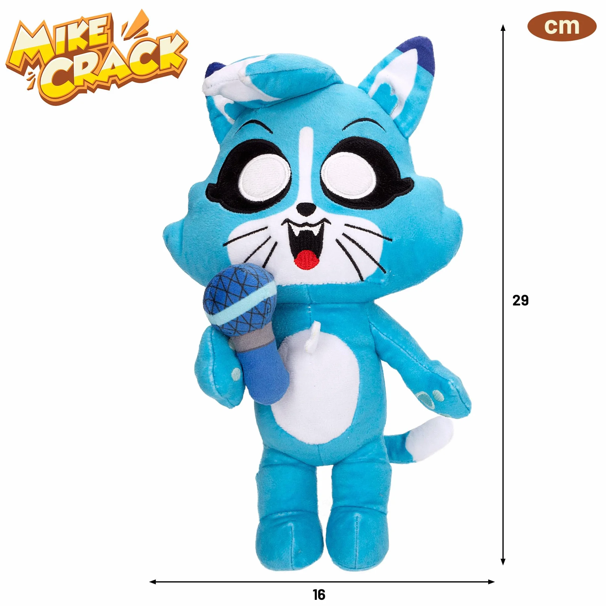 ColorBaby Mikecrack, Peluche Interactivo, Gatita Akela, con música, Grabación y reproducción de Voz, Juguete Personaje Youtube, 29 cm, Canta La Mejor canción, Repite lo Que Dices (85424)
