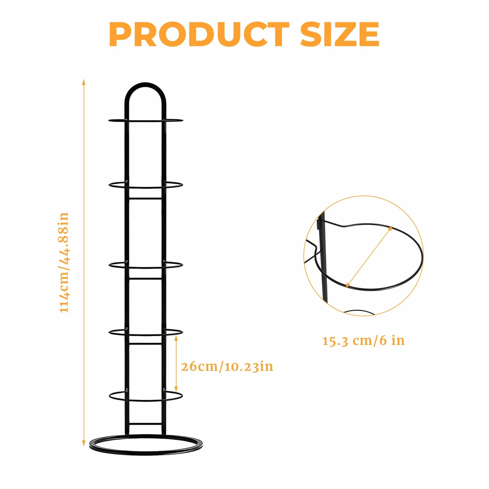 LURICO Soporte vertical para pelotas de 5 niveles, estante de almacenamiento para baloncesto, fútbol y voleibol