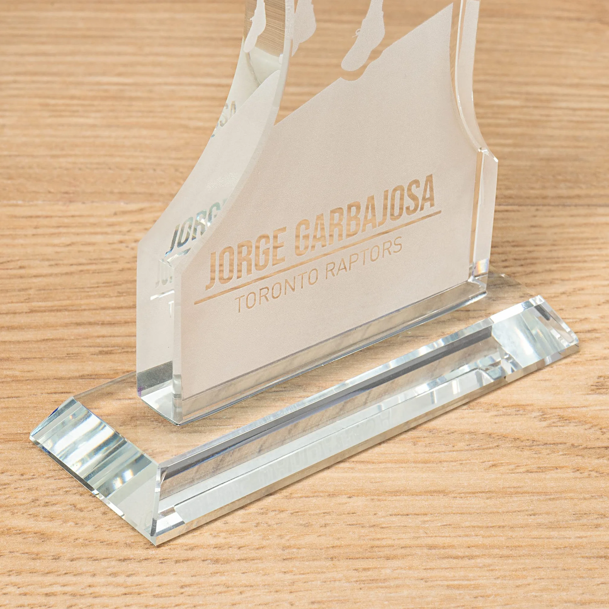 Trofeo Personalizado con Nombre y Texto Cristal Grabado Número 1 Incluye Estuche
