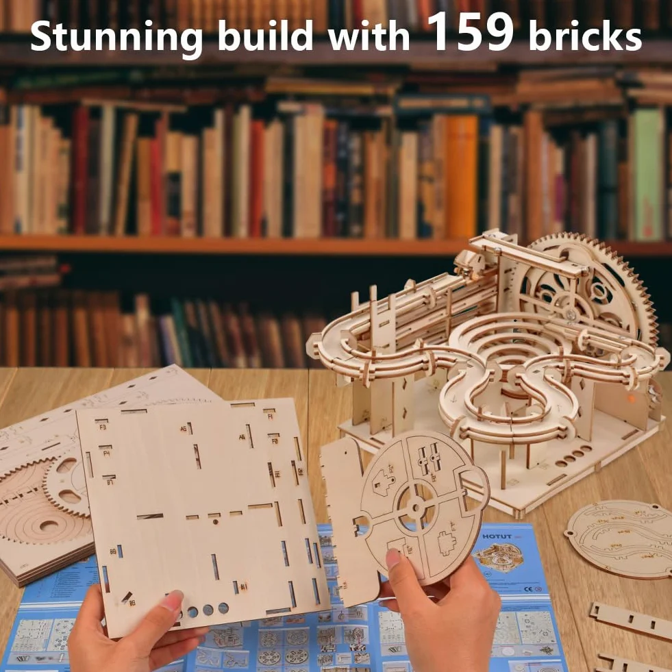 HOTUT Puzzle 3D Madera Maquetas, Maqueta Madera Kit Laser Cut Puzzle Construcciones para Adultos, Hombres y Mujeres para como Regalo o Colección Decorativ