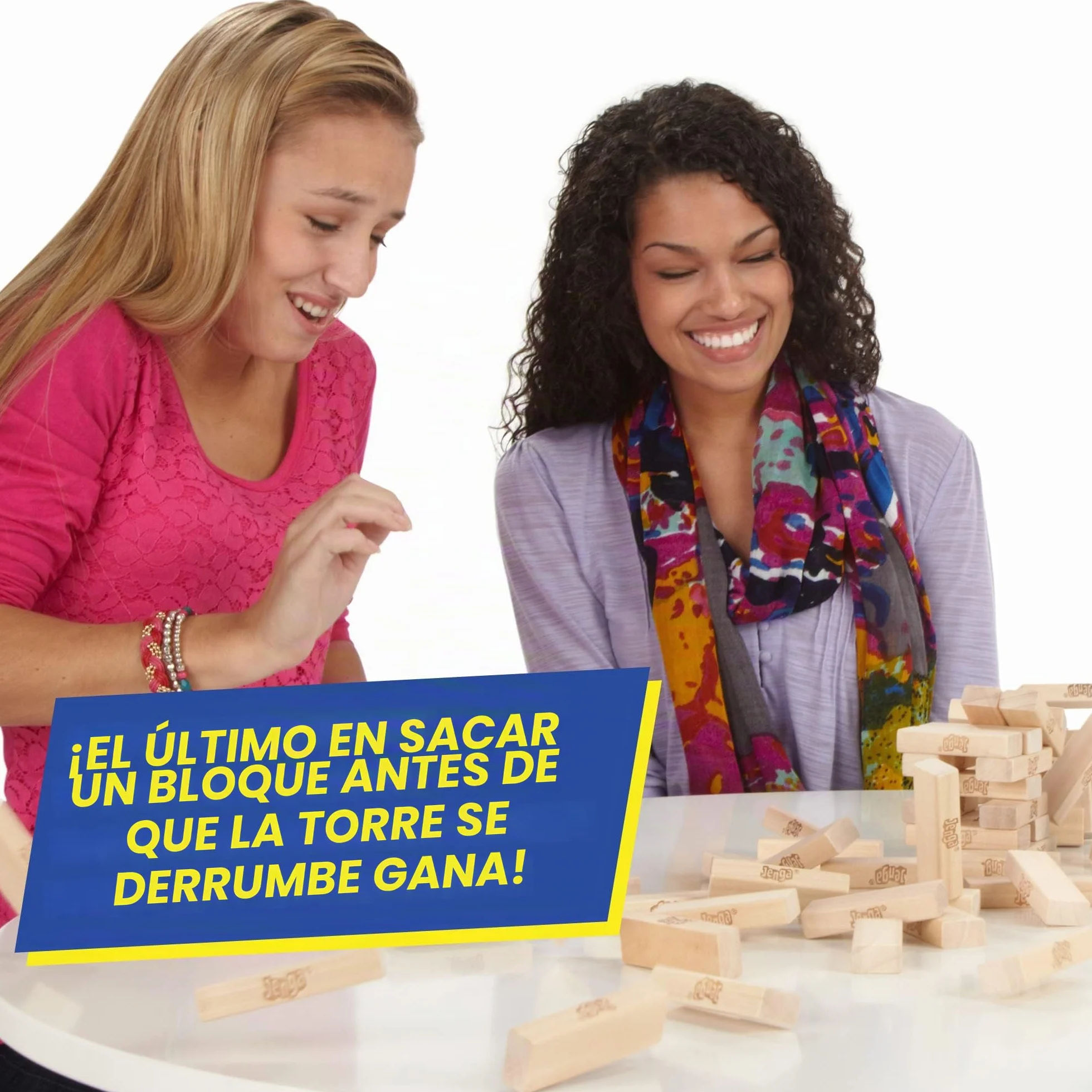 Hasbro Gaming Jenga, Juegos de Mesa para Niños y Niñas de 6 Años o Más, Fiestas con Amigos, Habilidad y Estrategia