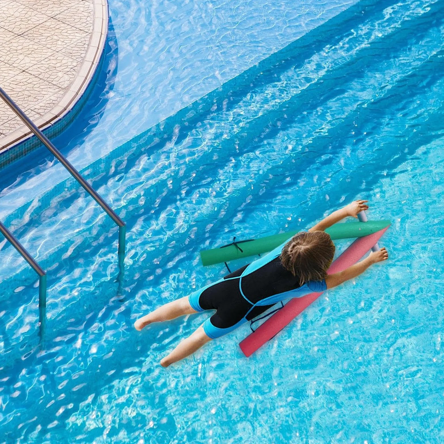 Fideos de piscina, fideos de espuma, flotador de piscina, tubo de fideos para piscina, juguete acuático – accesorios de entrenamiento para niños, adultos