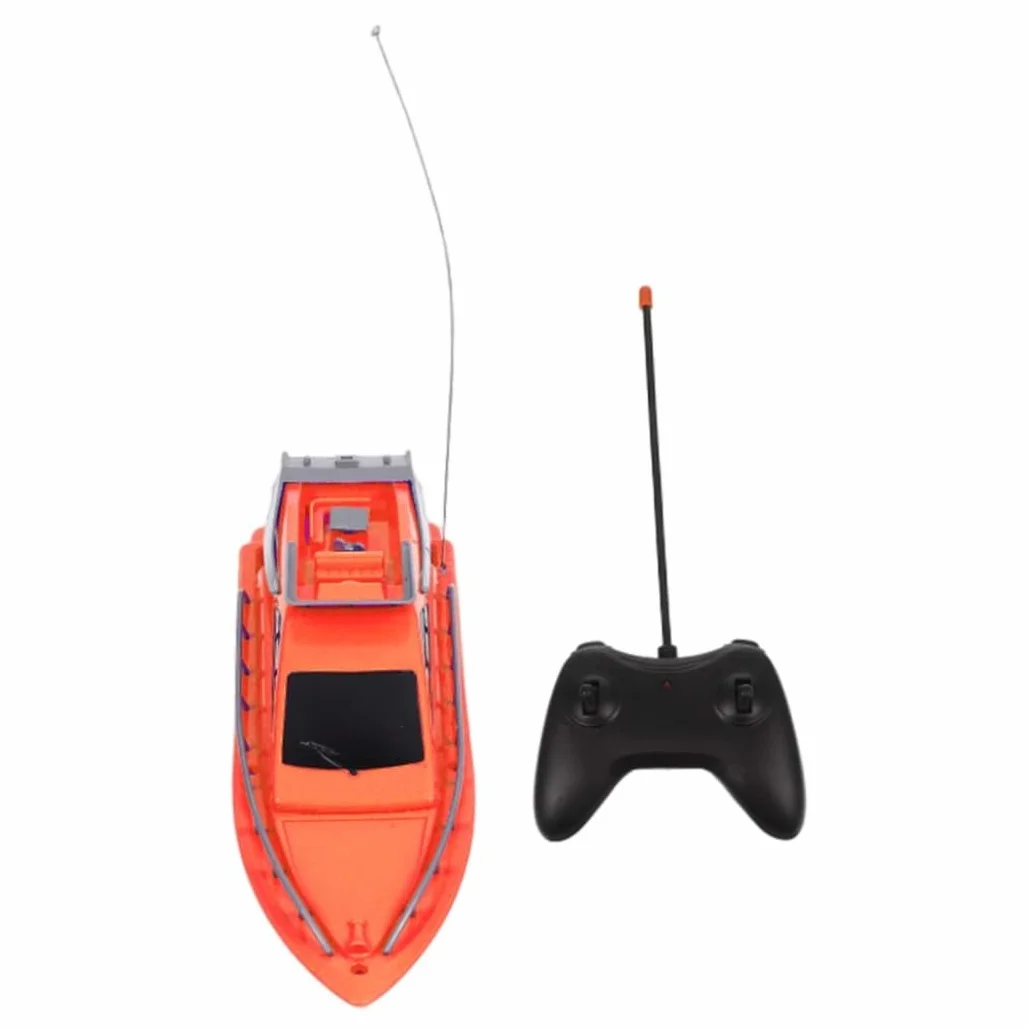 Barco RC de Carreras a Prueba de Agua Mini Juguete electrónico con Control Remoto - Barco RC para niños (sin batería), Rojo