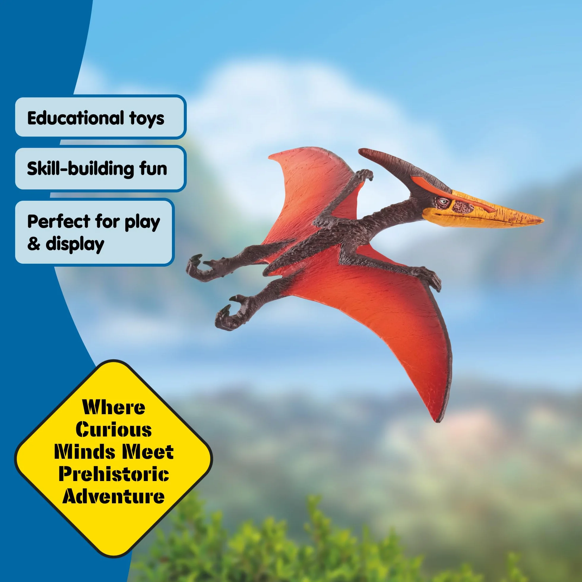 Schleich Dinosaurs | Pteranodón 15008 | pterosaurio detallado | Juguete de Dinosaurio para coleccionar | Gran Regalo para niñas y niños | Juguete Dino a Partir de 3 años | 23 x 15 x 6 cm