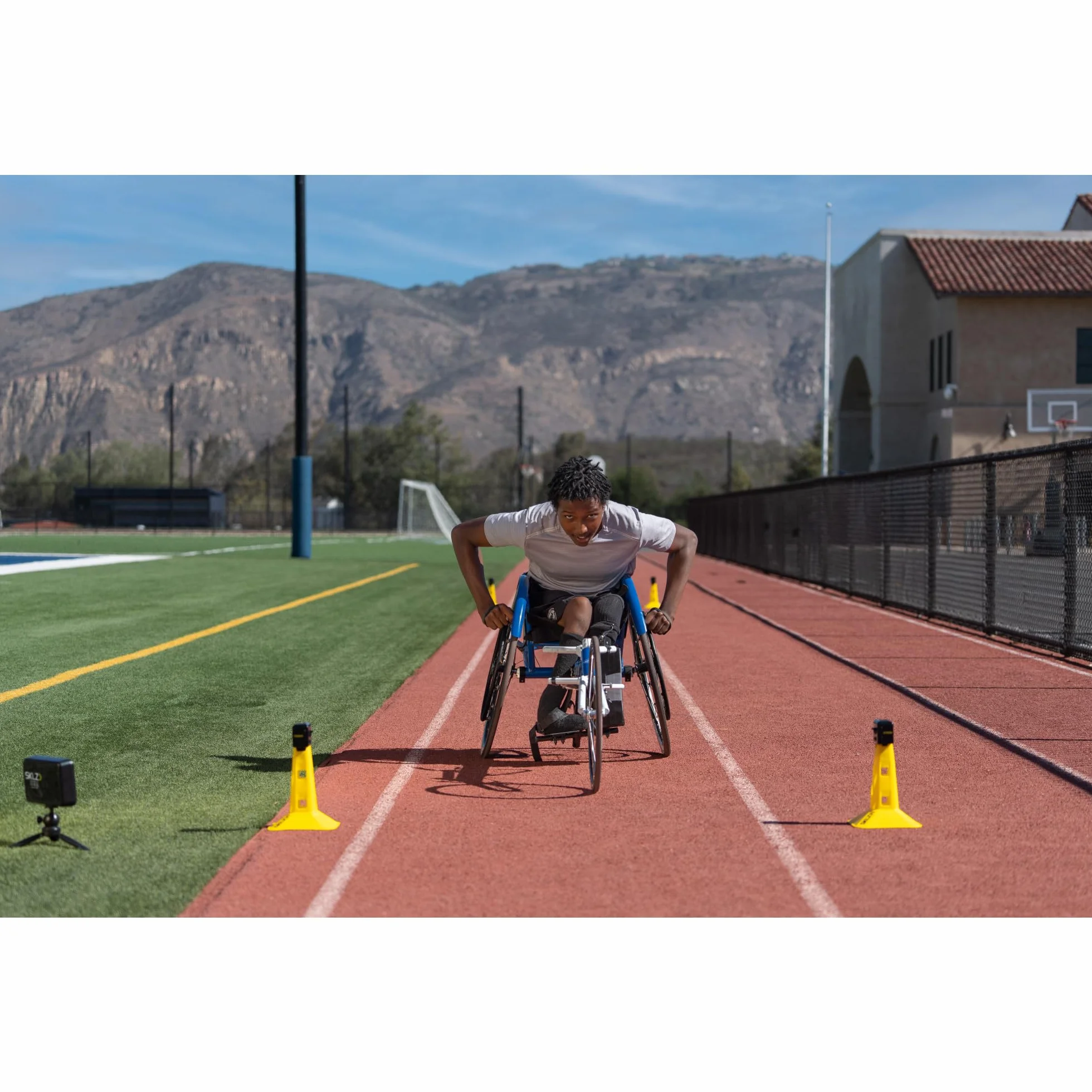 SKLZ Puertas de Velocidad Sistema de Entrenamiento con Sensores Cronómetro Bolsa de Transporte 45.72 Metros 50 Tiempos Interior Exterior Agilidad Potencia