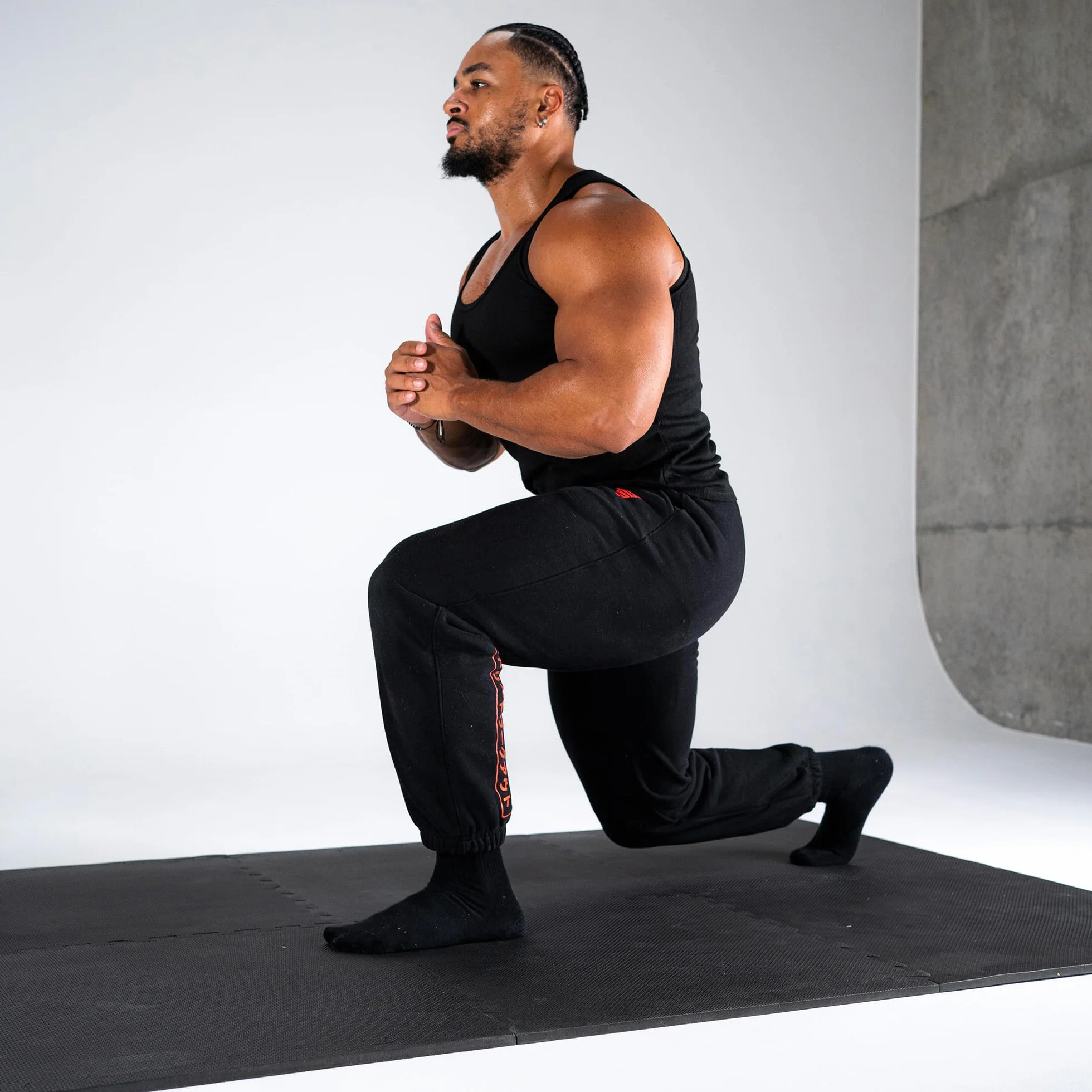 GORNATION Esterilla protectora de suelo antideslizante para fitness, alfombrilla de goma diseño rompecabezas para gimnasio en casa