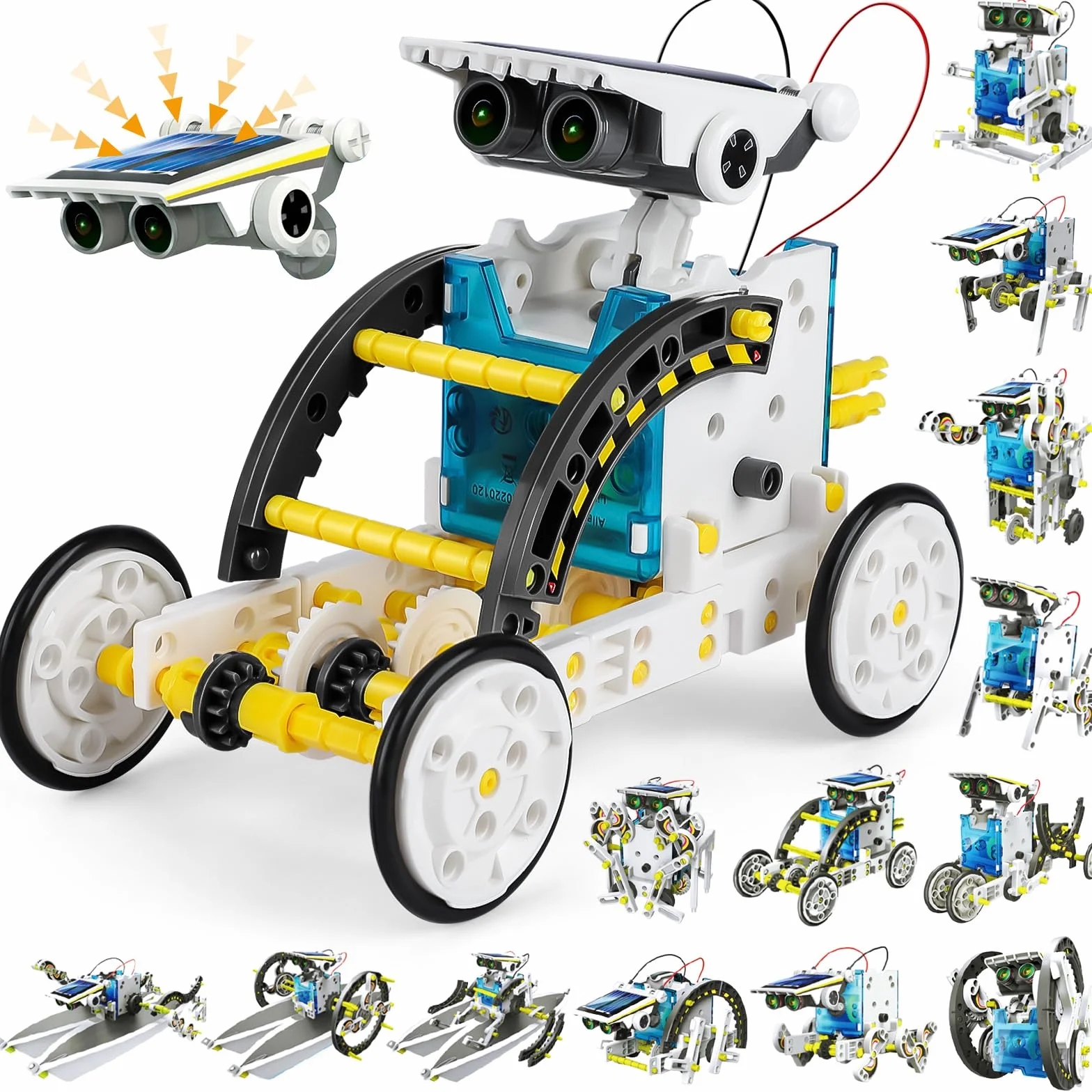 Buoeuik Robot Solar, Stem 13 en 1 Kit Robotica Manualidades Robot Juguetes Niños 6 7 8 9 10 11 12+ Años Ciencia Experimento Construcciones Juegos Educativos Regalo Cumpleaños Navidad para Niño Niña