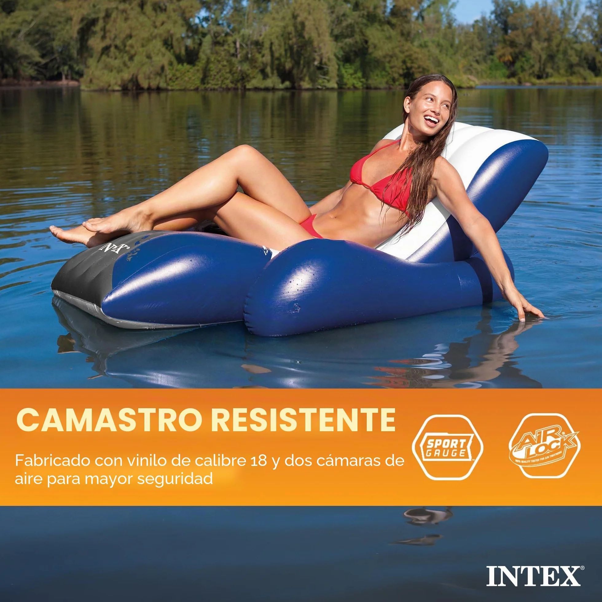 Floating Recliner Inflatable Lounge 71in x 53in