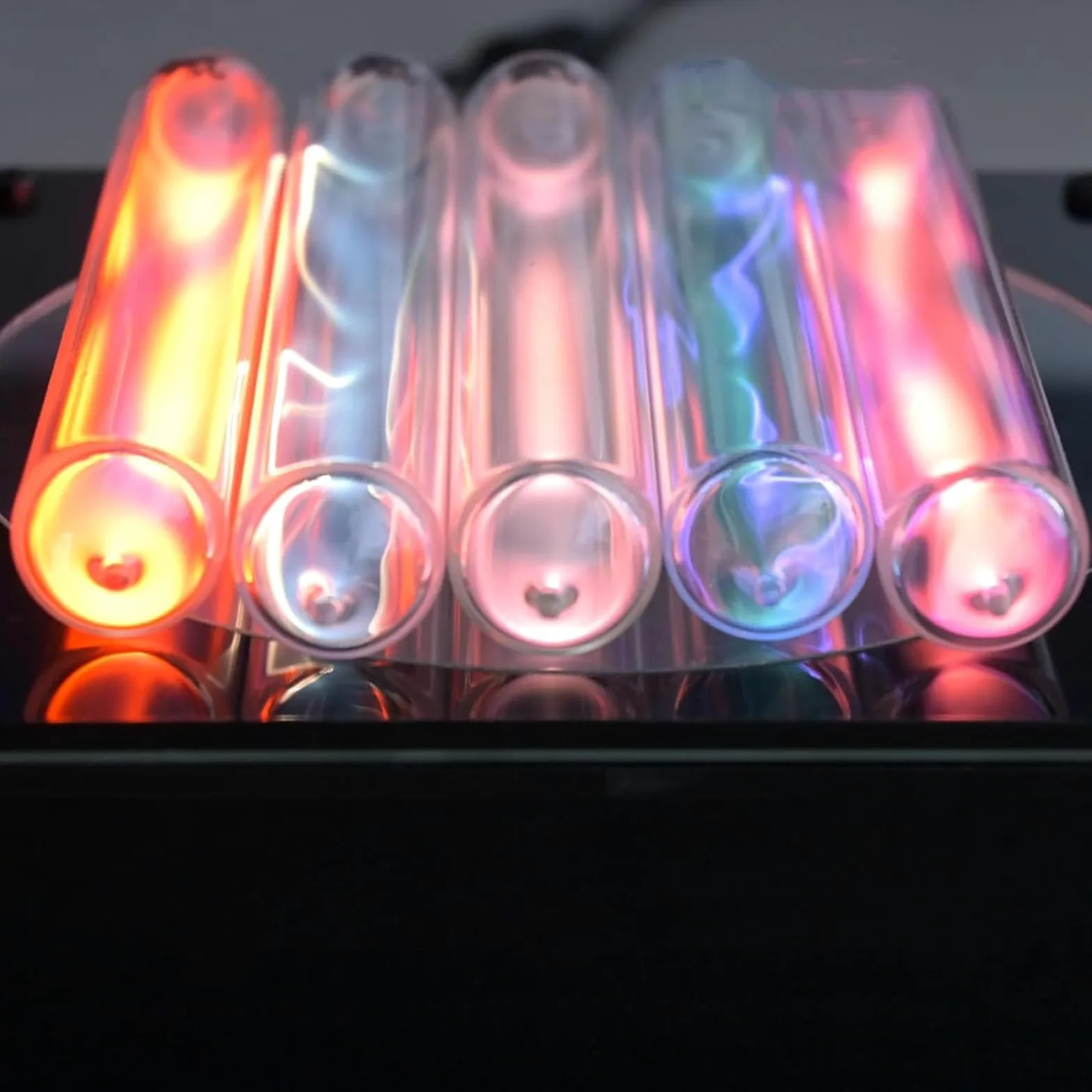 Lámpara con 5 Tubos De Plasma, Dispositivo Luminoso De Vidrio con Tubos De Plasma, Luz De Neón con Gases Raros, para Decoración De Fiestas, Señal De Advertencia para Actividades Al Aire Libre