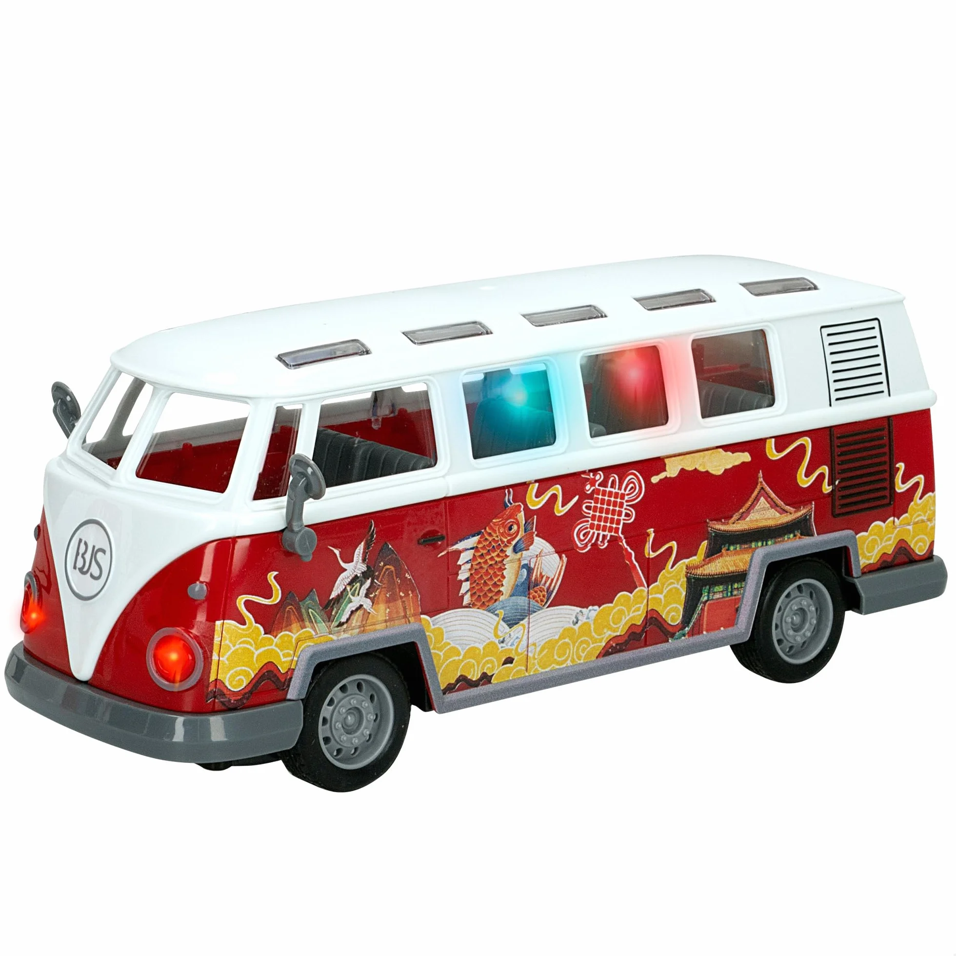 ColorBaby Speed & Go - Autobús teledirigido con Luces de Colores, Bus radiocontrol, Retro, Escala 1:30, Mando 27 MH.z, 5 km/h, 4 Funciones, Coches teledirigidos para niños, 4 años, 47530