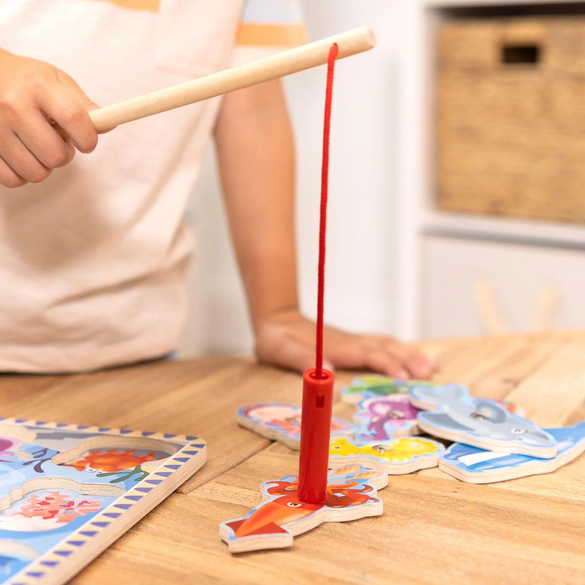 Melissa & Doug Juego Magnético de Pesca, Juguete de Madera, Puzzle Animales Marinos, Regalo 3 4 5 Años