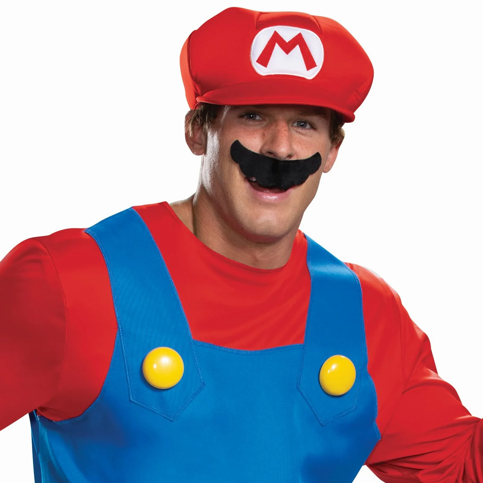 DISGUISE Official Nintendo Deluxe Super Mario Costume Adult Includes Mario Hat and Gloves, Halloween Costume for Adults Fancy Dress Up Outfit for Men