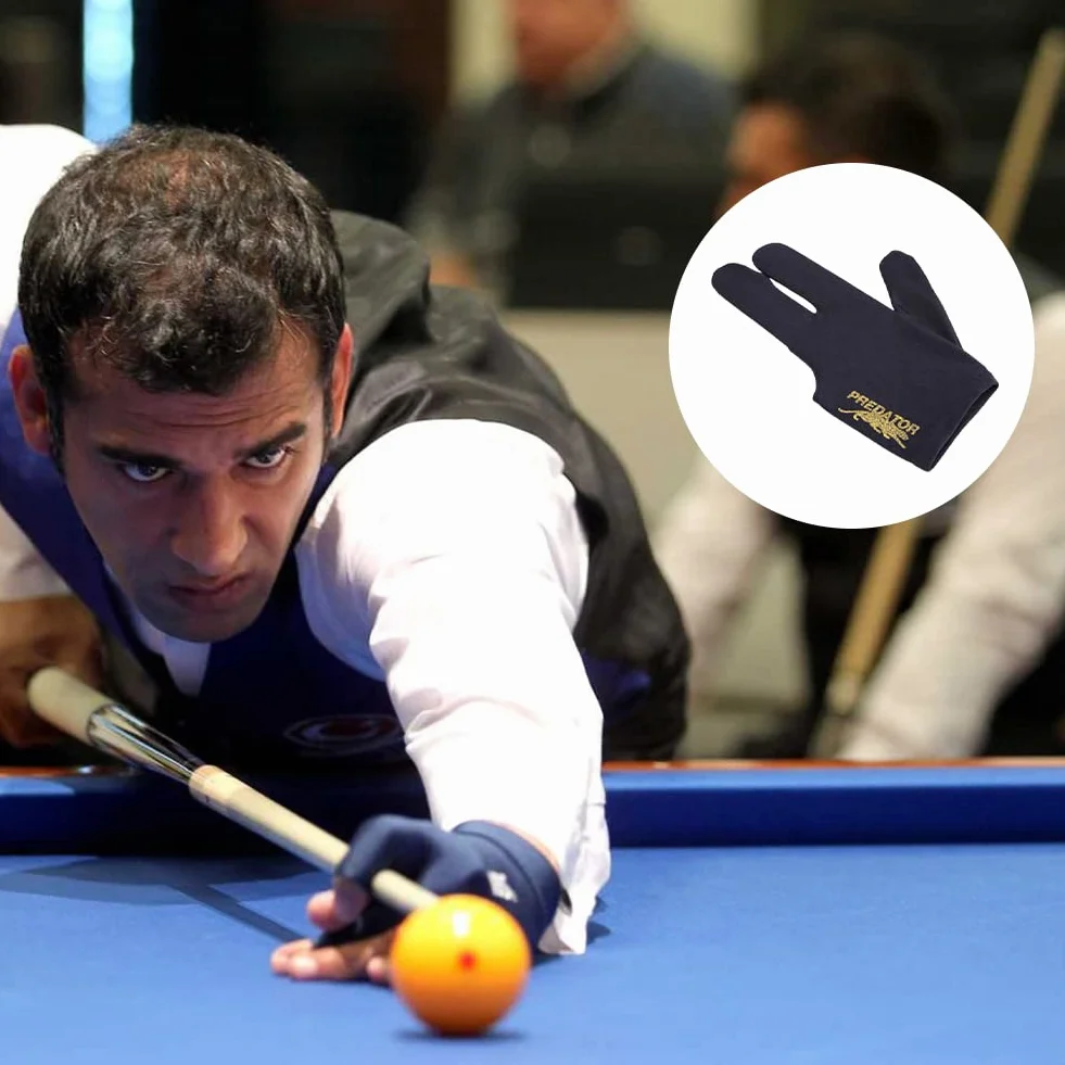 Tokaneit Guantes de billar con 3 dedos elásticos
