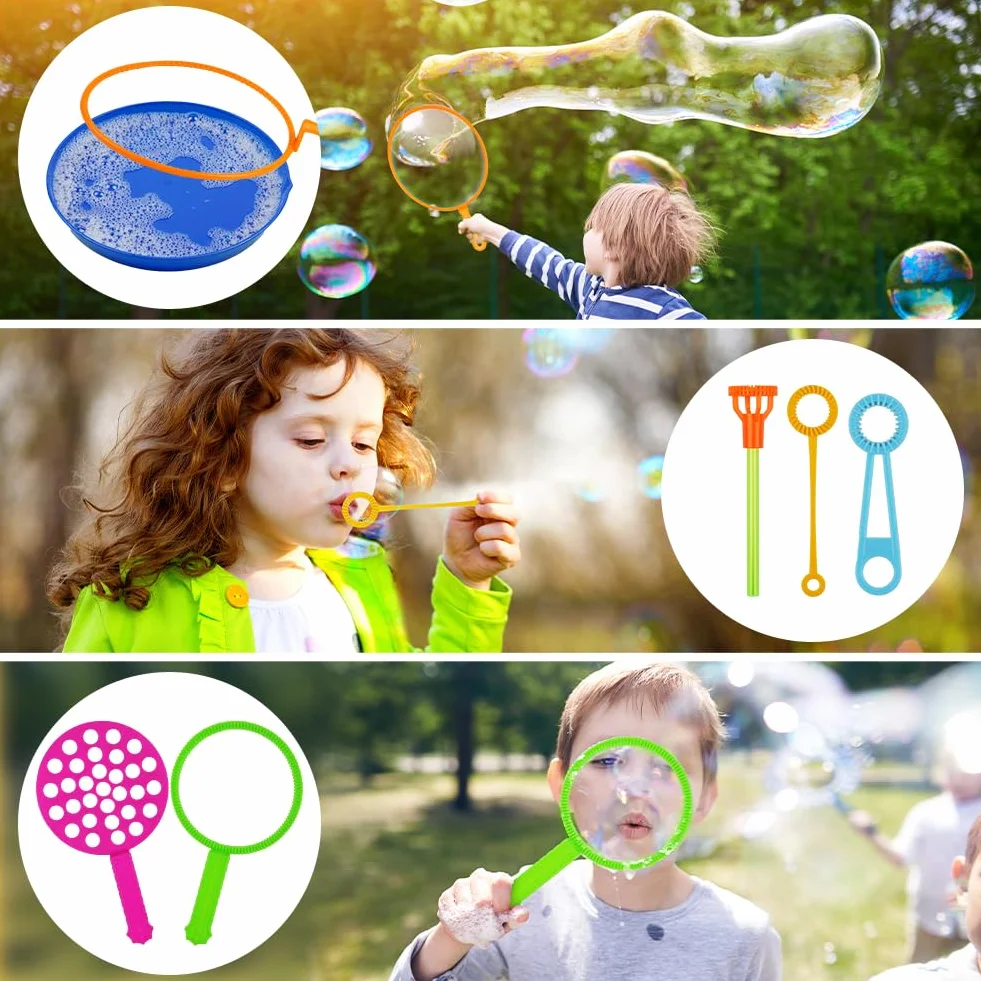 OSDUE 30PCS Kit de Soplado de Burbujas, Kit de Burbujas de Jabón, kit de Burbujas para Niños, Kit de Burbujas Creativo, Adecuado para Actividades al Aire Libre, Fiestas de Cumpleaños,Juegos Infantiles