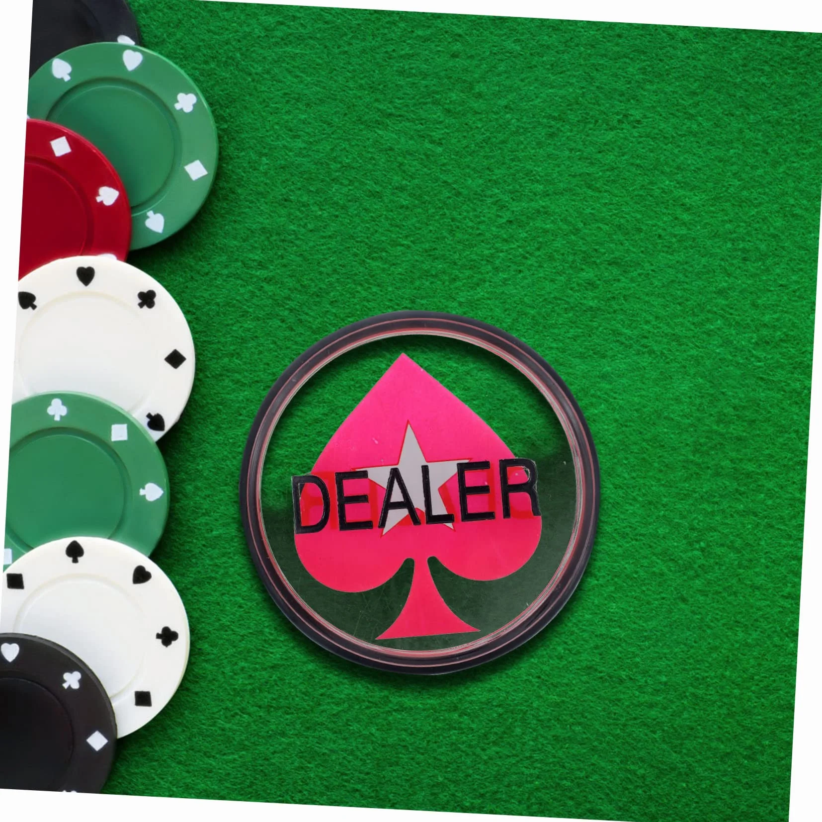Acrílico Poker Dealer Button Doble Cara Robusto Ligero para Poker Accesorios de Juego y Contador de Tarjetas para Holdem y Accesorios de Juego