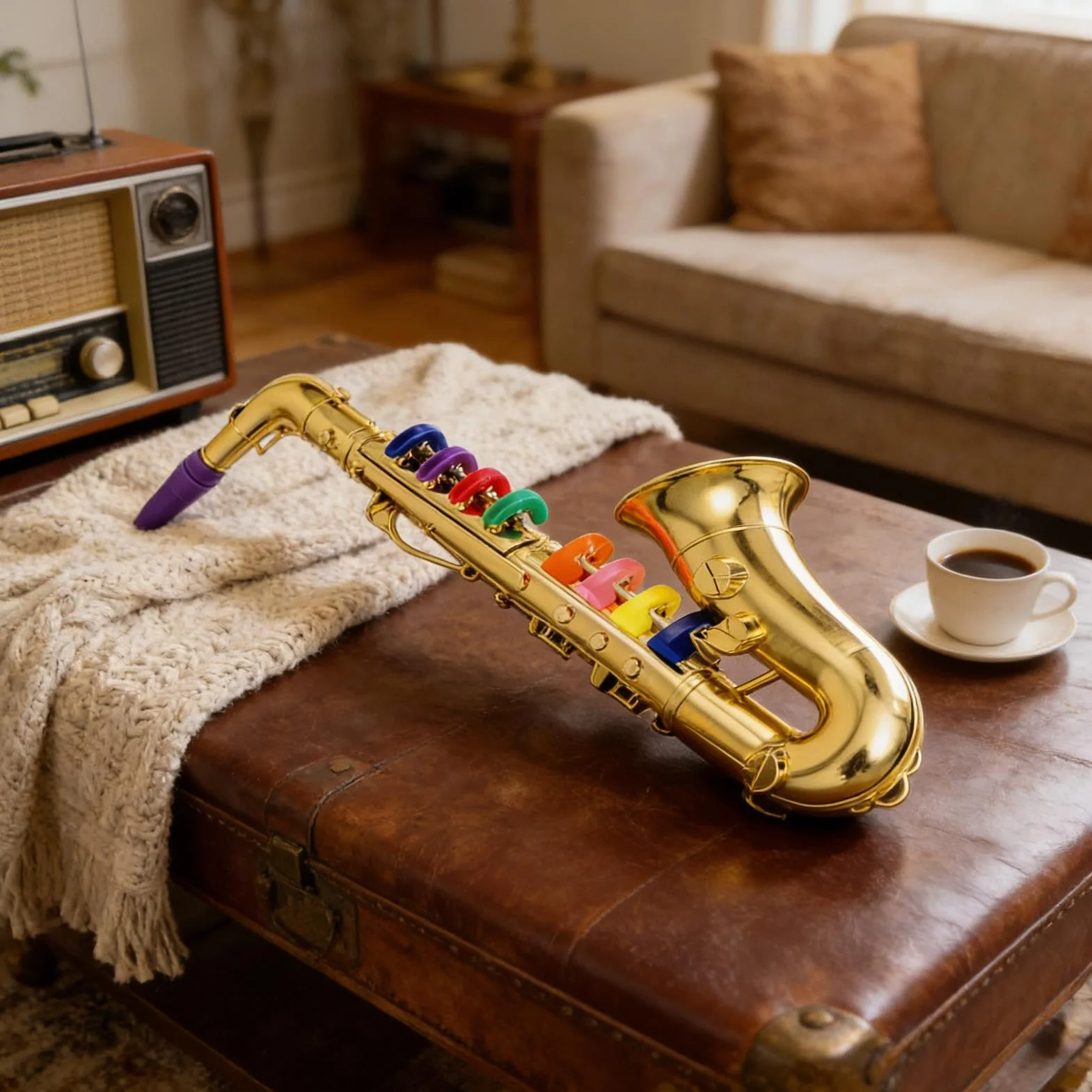 Saxofón de para Niños | Instrumento Musical Infantil | Educativo para Aprender Música | para Regalo de Cumpleaños, , Actuaciones Escolares y Juego de Roles