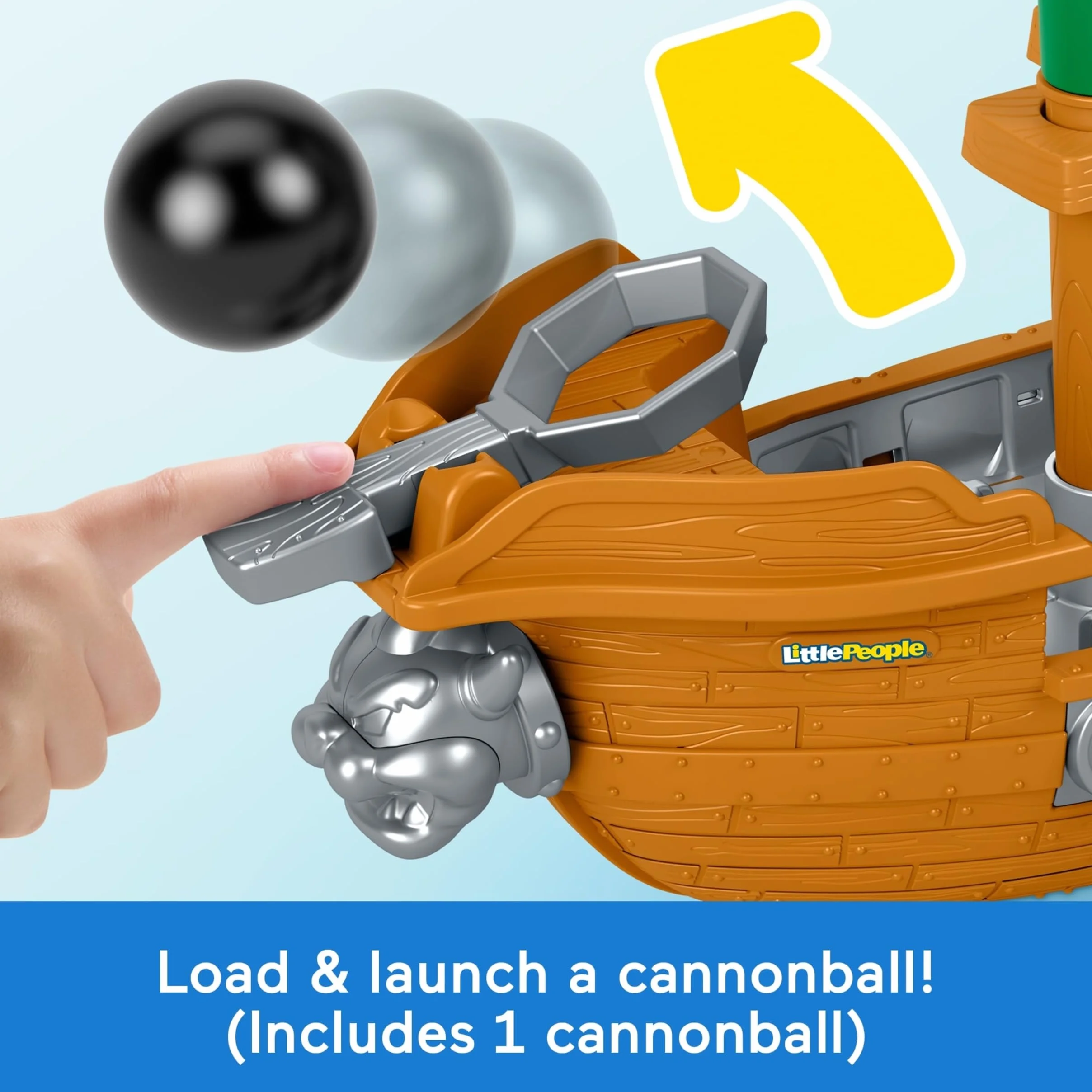 Fisher-Price Little People My Mario Juguete para niños pequeños, Conjunto de Juego de Barco de Bowser con Figura para niños y niñas en Edad Preescolar, a Partir de 18 Meses, JHG62