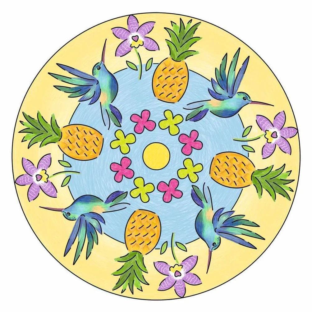 Ravensburger - Mandala Midi Flamingo e Friends 28518