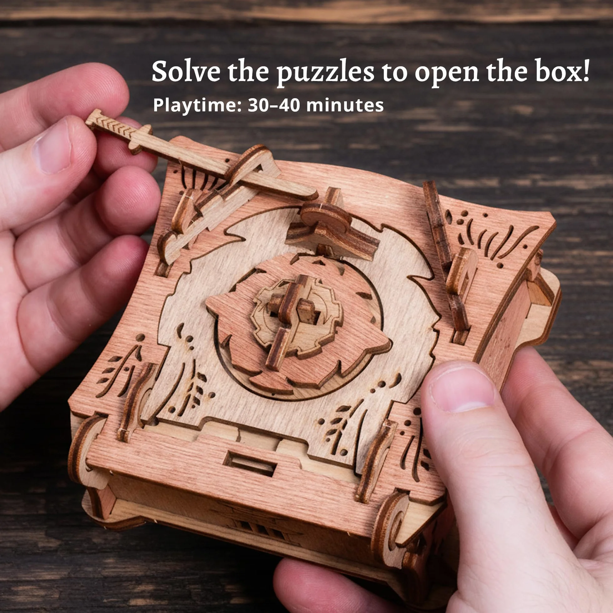 iDventure Caja de rompecabezas Samurai | Embalaje de regalo complicado | Rompecabezas 3D para adultos | Juego de sala de escape | Rompecabezas mental | Gadget de regalo de cumpleaños para hombres y