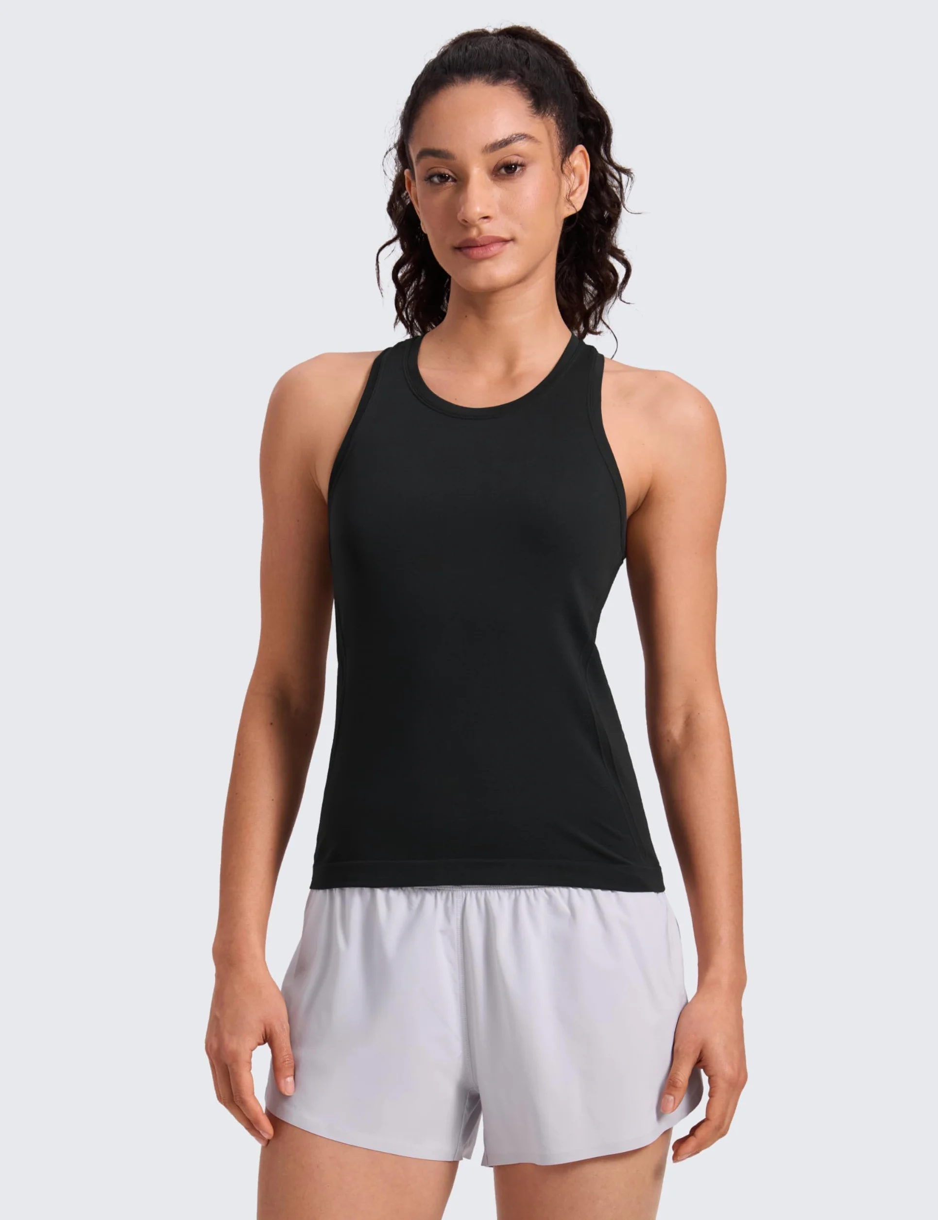 CRZ YOGA Mujer Sin Costuras Camisetas Tirantes Racerback Deportivo Transpirable Gimnasio Correr Sin Manga Tops