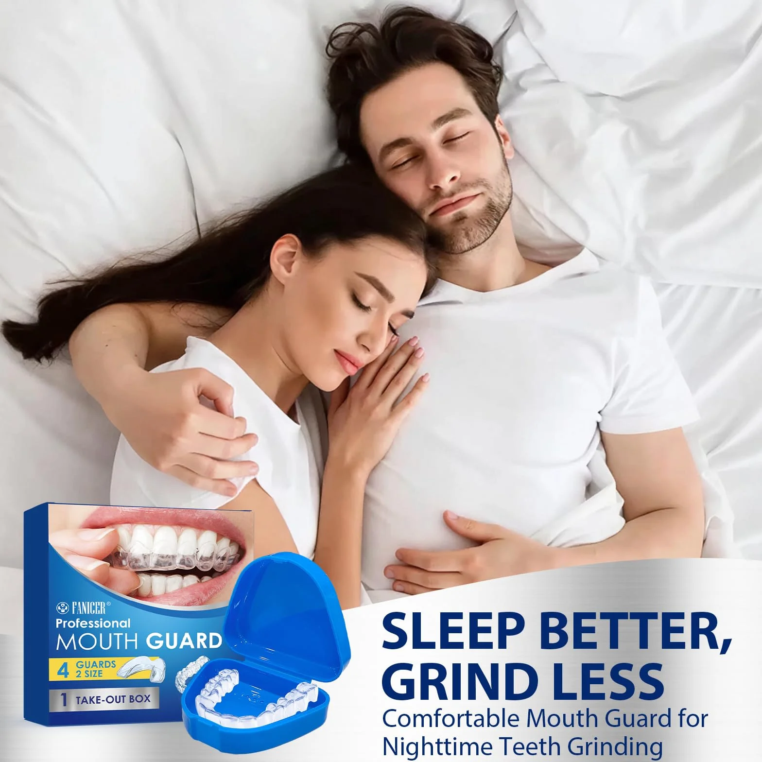 Férulas Descarga Bruxismo Protector Bucal Dormir Anti Ronquidos 4 Piezas Adultos