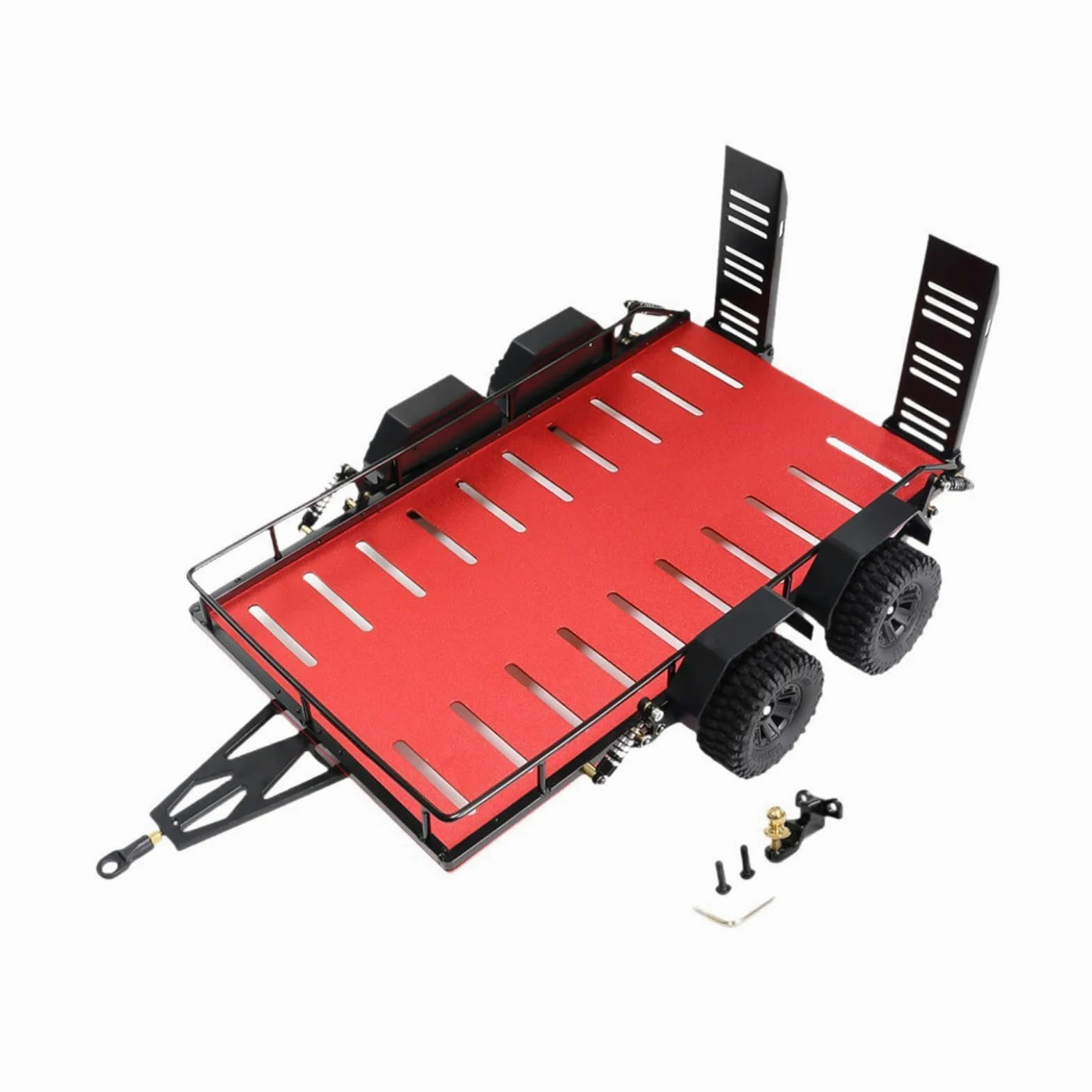 Remolque de metal estable para coche RC, piezas de mejora para | orugas 1/18: fácil de instalar, protege el chasis y es un accesorio sencillo.