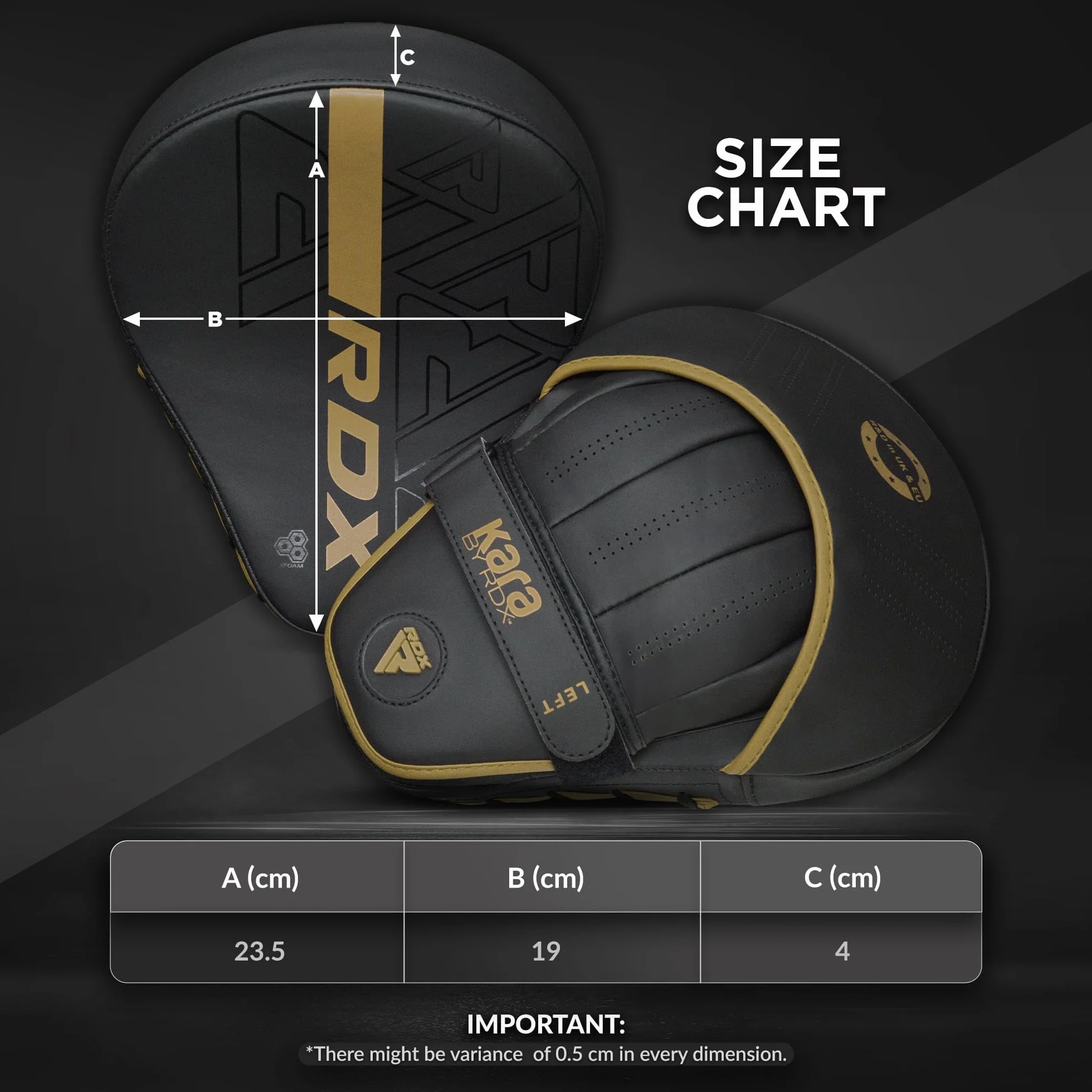 RDX Manoplas de Boxeo Muay Thai MMA Entrenamiento Paos, Maya Hide Cuero Curvadas Boxing Pads