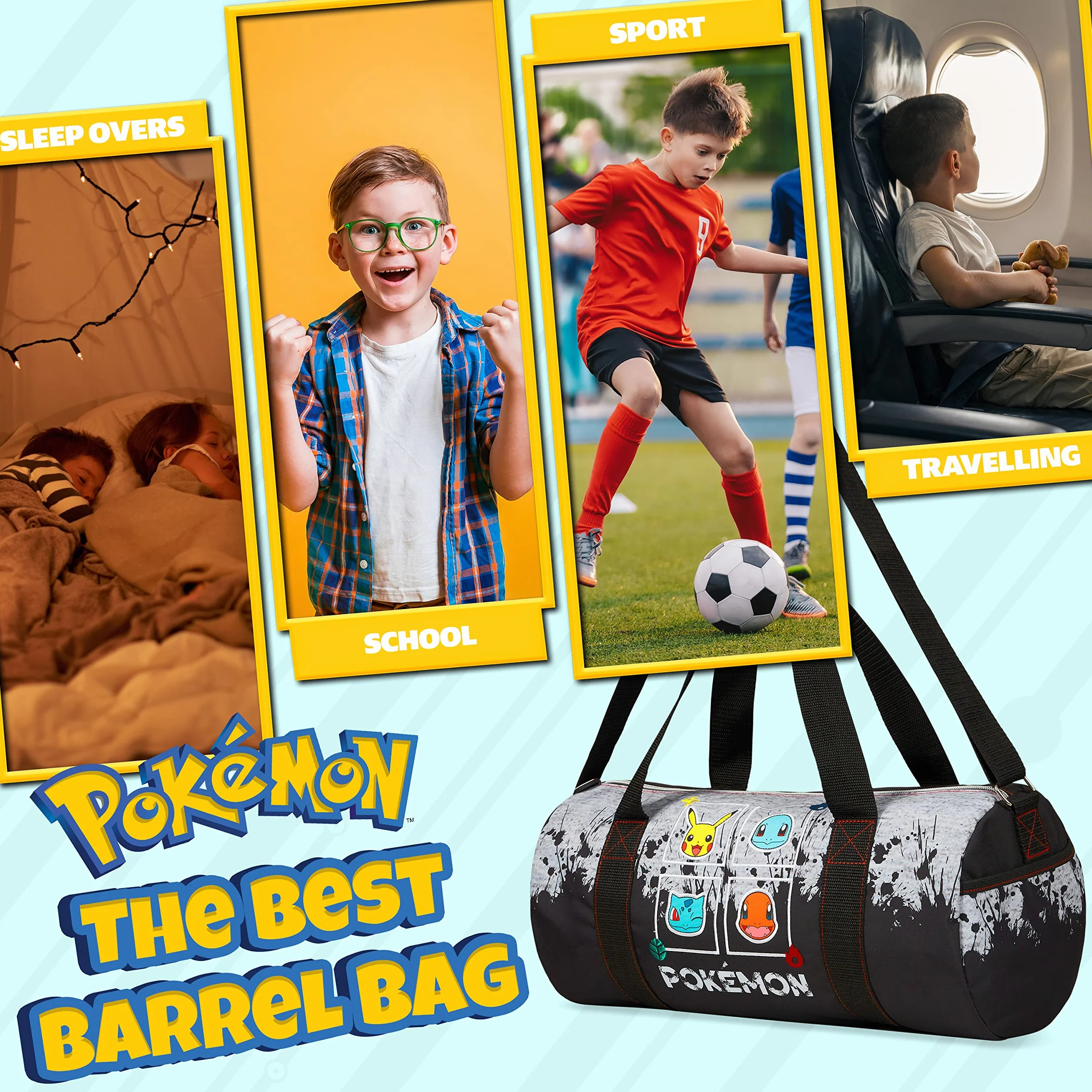 Pokemon Bolsa Deporte Niño - Bolsa Grande de Viaje Oficial