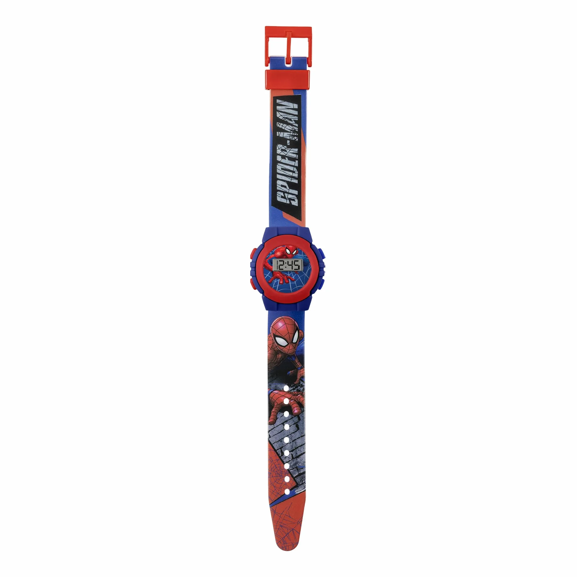 Spiderman SPD4972 Reloj Digital de Cuarzo para niños Azul y Rojo Pulsera