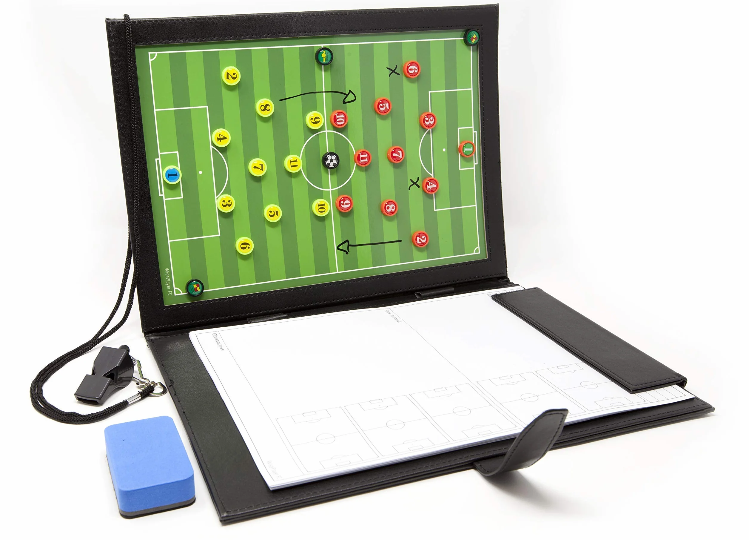 Carpeta Táctica Plegable para Entrenadores de Fútbol con Bolsillo