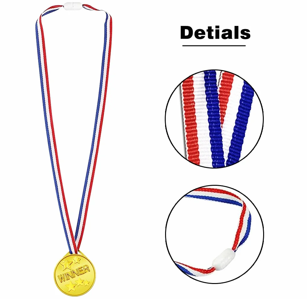 OWill 12 Piezas Medallas Niños con Cinta para Juegos Deportivos y Fiestas