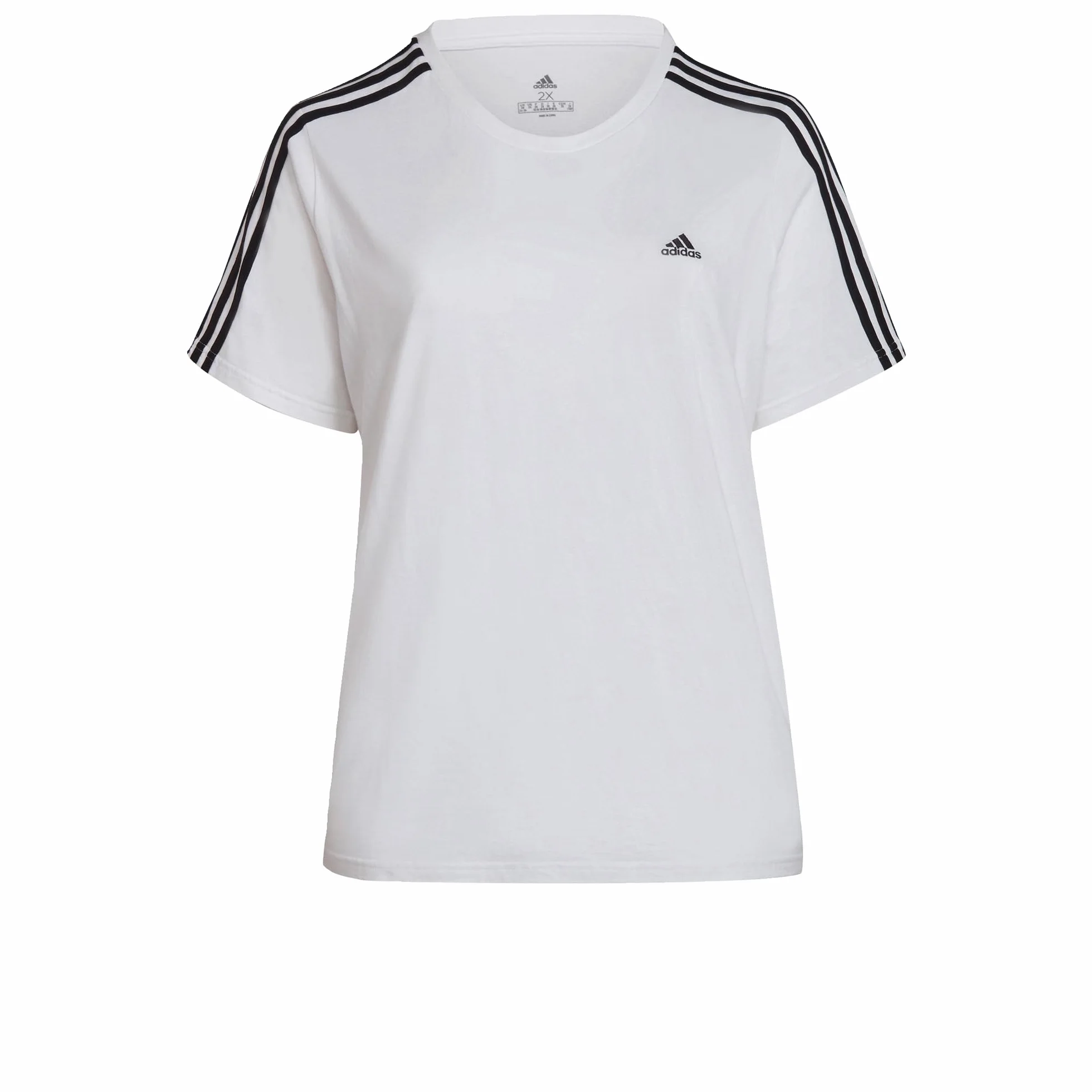 adidas Essentials Slim 3-Stripes T-Shirt Plus Size Mujer