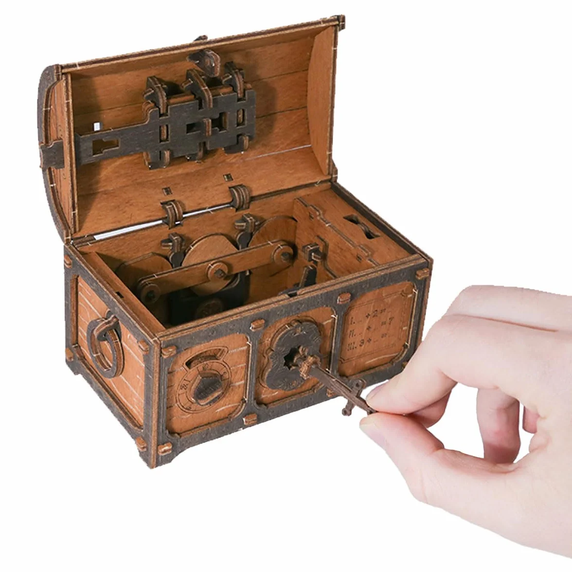 WOODEN.CITY Treasure Chest 3D Puzzle Box Escape Room Secret Mystery Box Original Gift Adults Kids