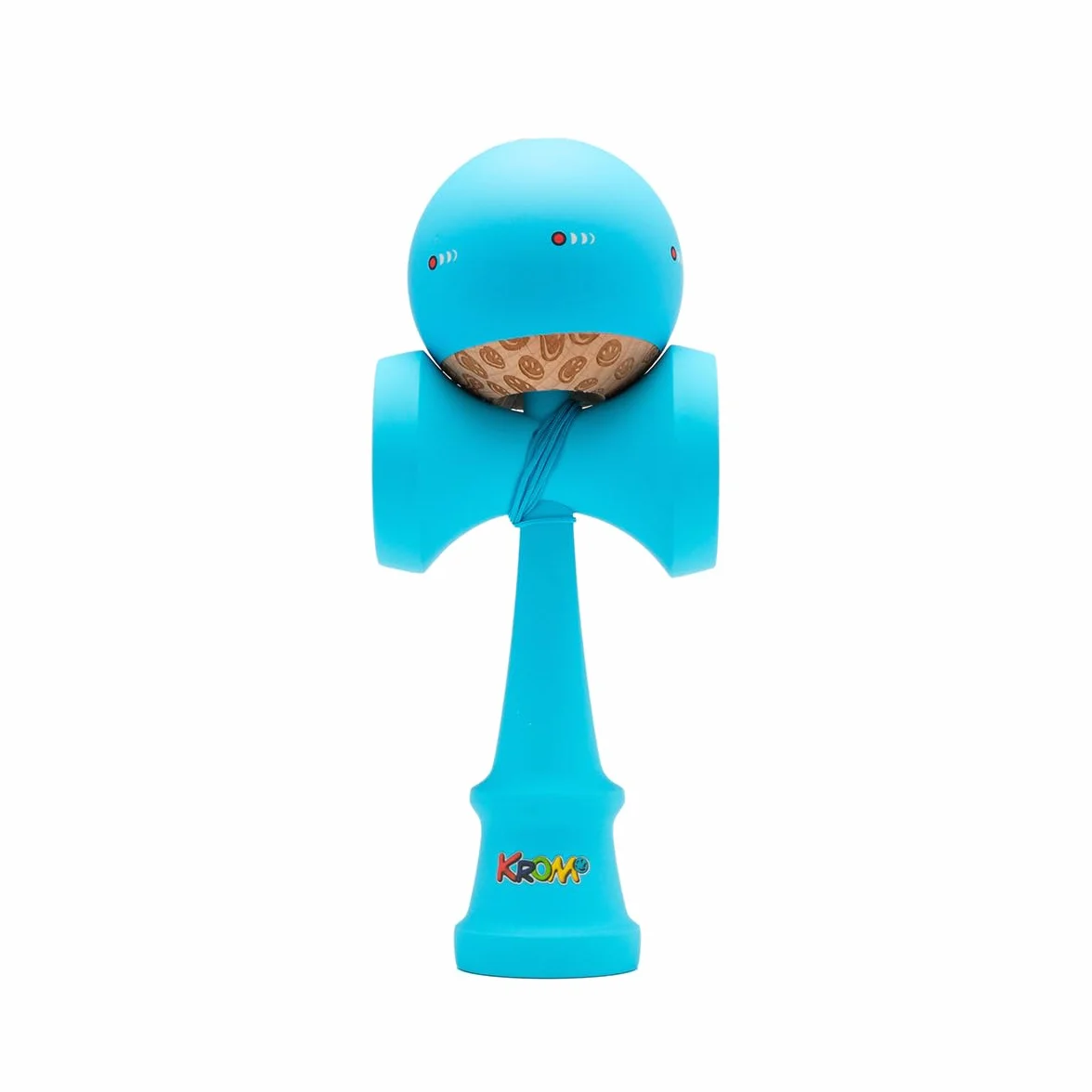 KROM Kendama KOLOR Azul – Kendama con Revestimiento de Goma, 2GOOD Shape, Arce Ken & Haya Tama