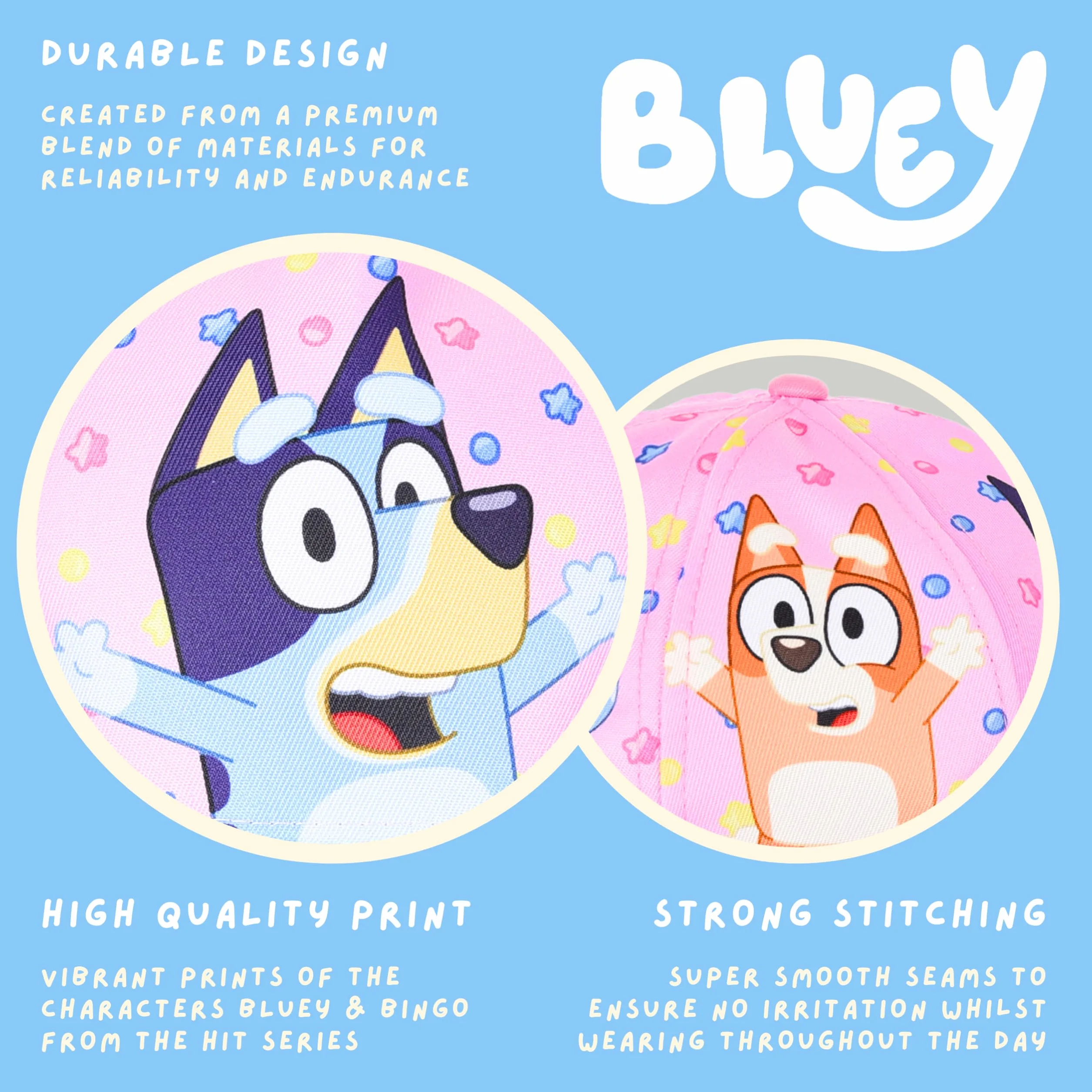 Bluey Gorra de Beisbol Clasica para Niños Niñas Bingo Coco Chloe