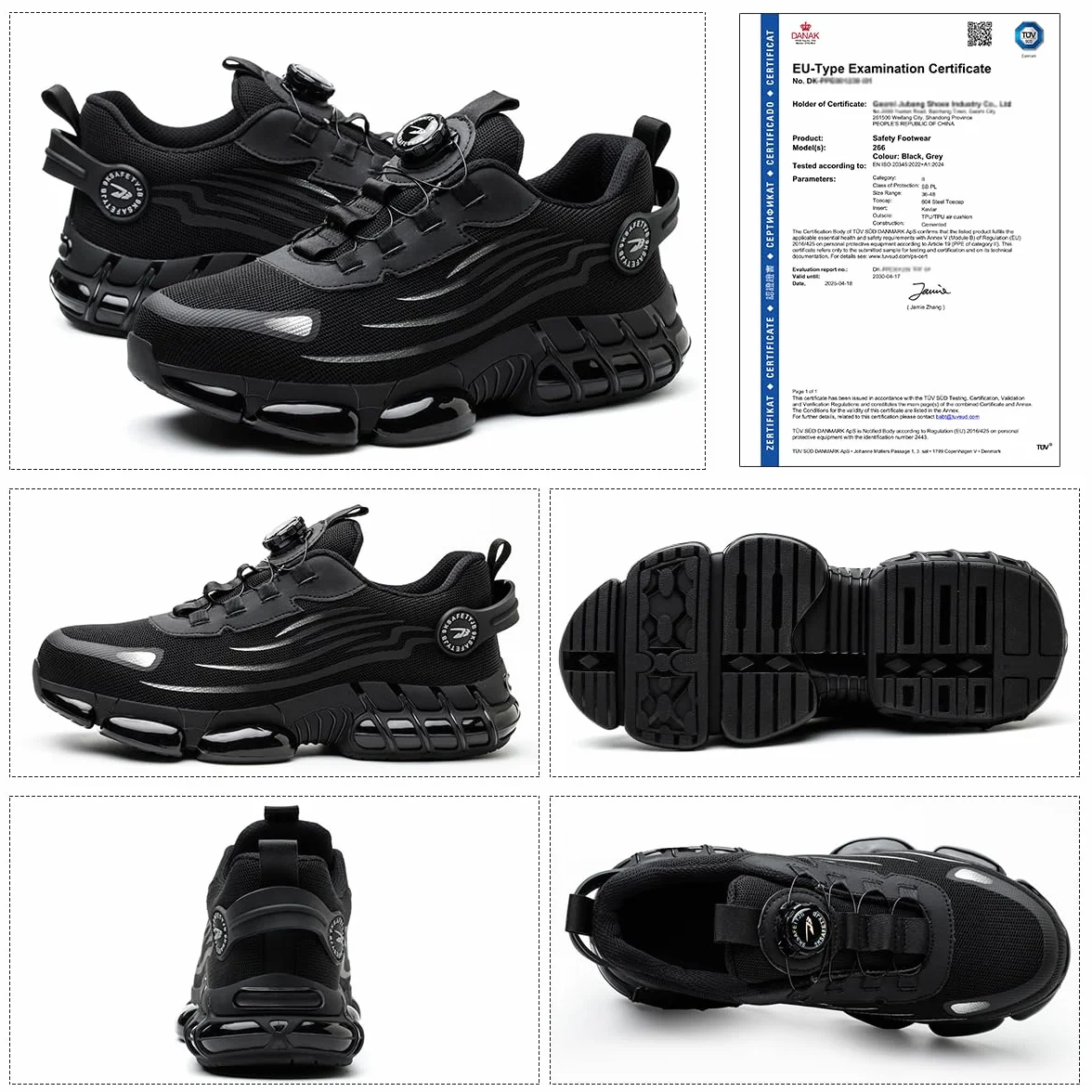 Zapatos de Seguridad para Hombre Mujer Ligero Zapatillas de Trabajo con Punteras de Acero Transpirable Antideslizantes 38-46 EU