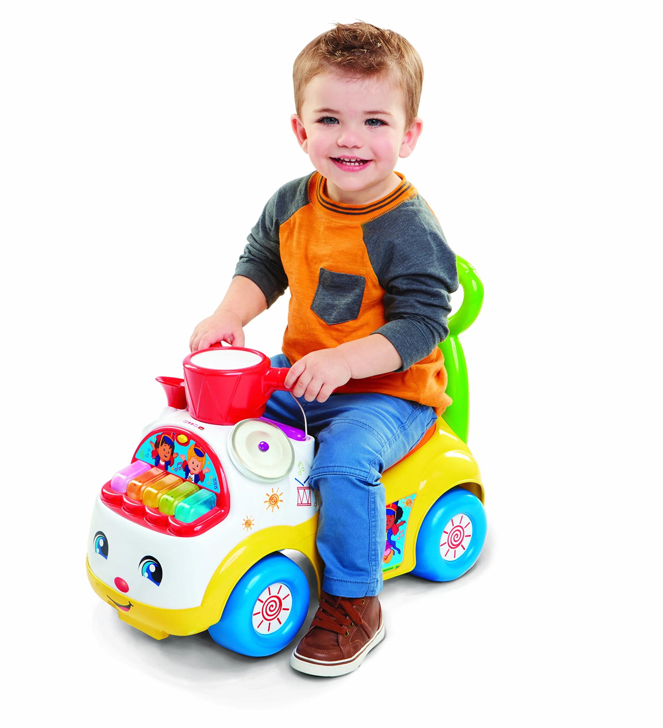 Fisher Price – Correpasillos Musical con Botones Interactivos – Correpasillos con Sonidos y Luces Incluidas – Ruedas Extra Anchas para una Mayor Estabilidad y Seguridad - para Bebes 1 Año +