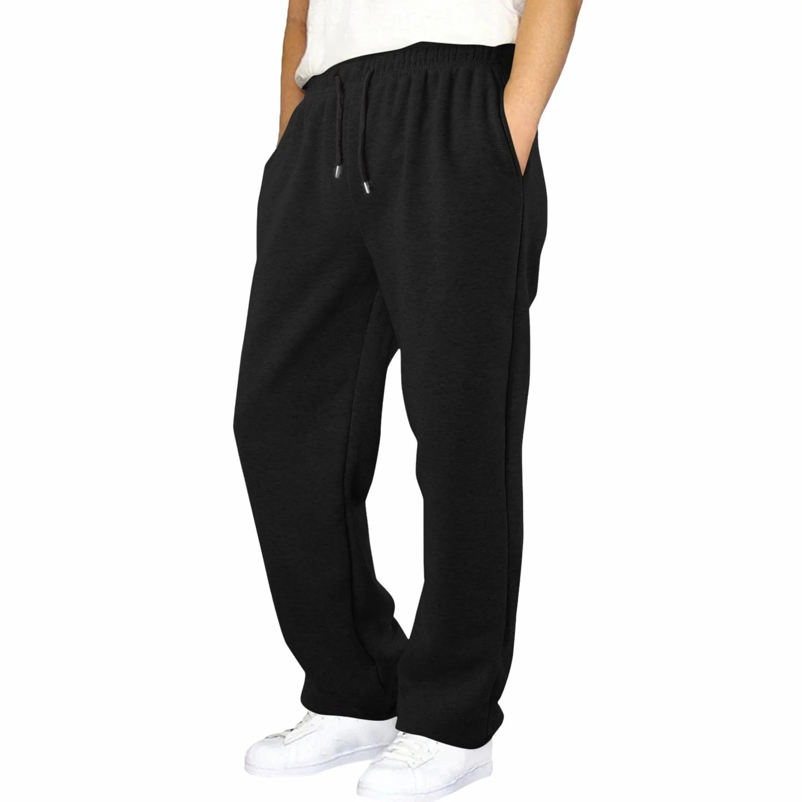 Pantalones Largos con Cintura Elástica y Bolsillos para Niños Jogging Corte Holgado