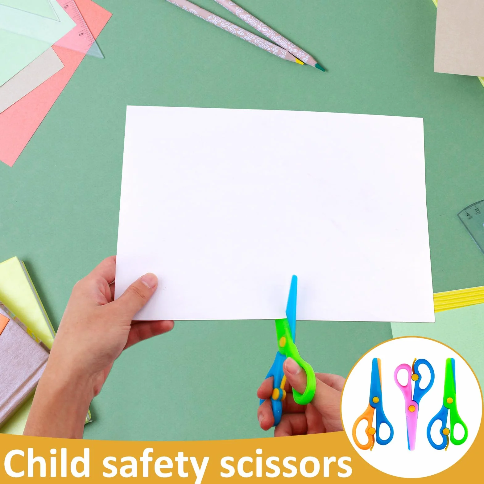 Tijeras para niños a partir de 2 años, 3 piezas - Fogbush - Contemporáneo - Tijeras - Polipropileno - Multicolor