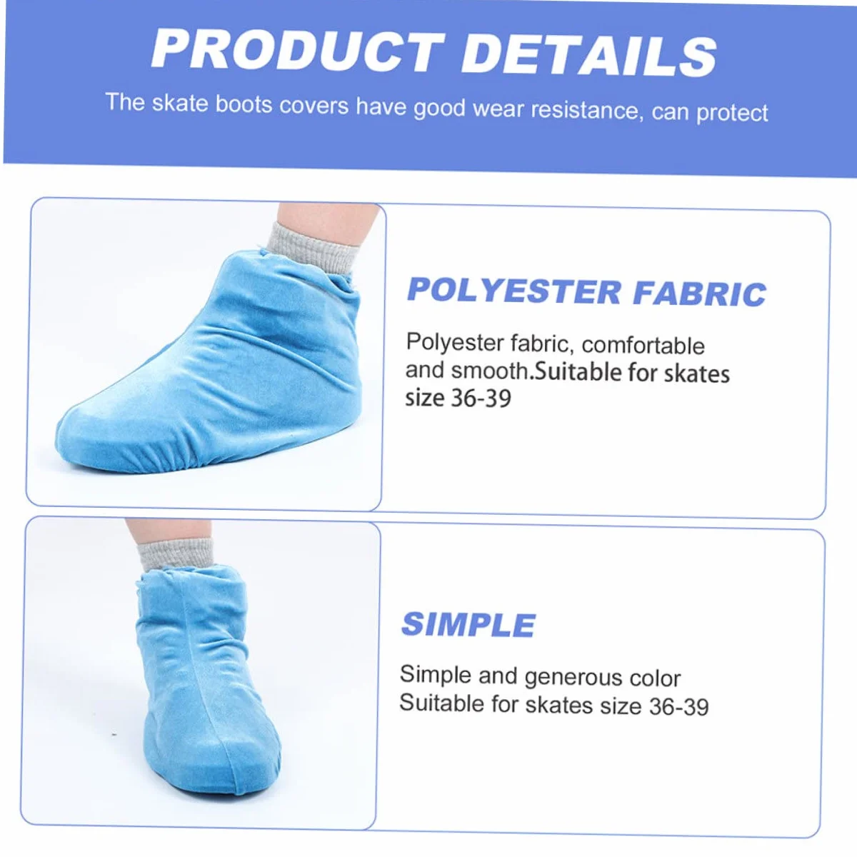 Toyvian Fundas para Patines Zapatos de Patinaje Cubiertas de Poliéster